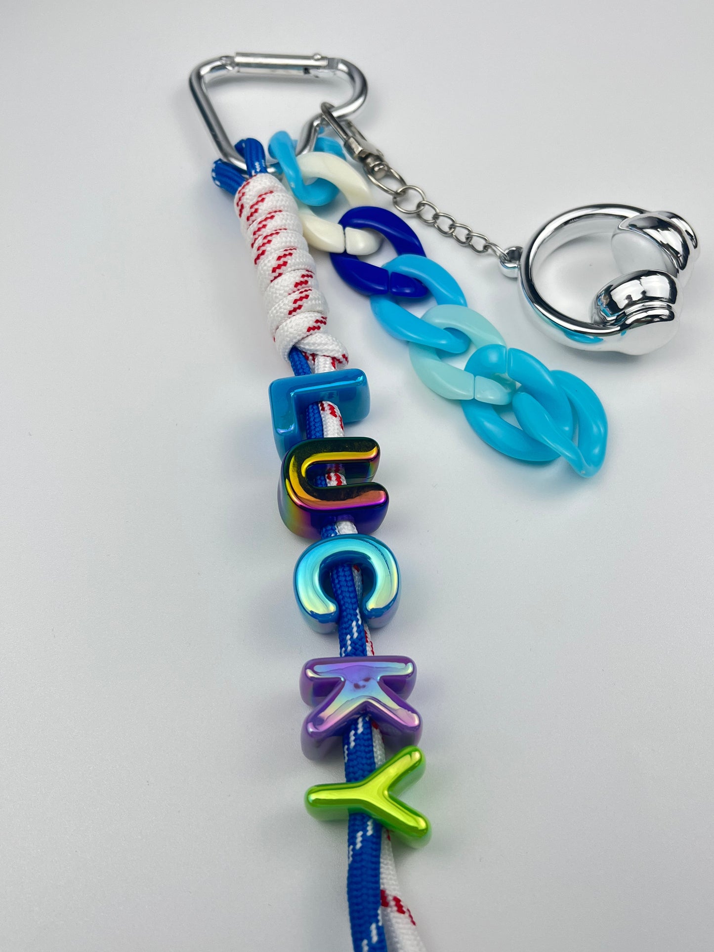 Colorful "LUCKY" Keychain: Trendy Charm Mix