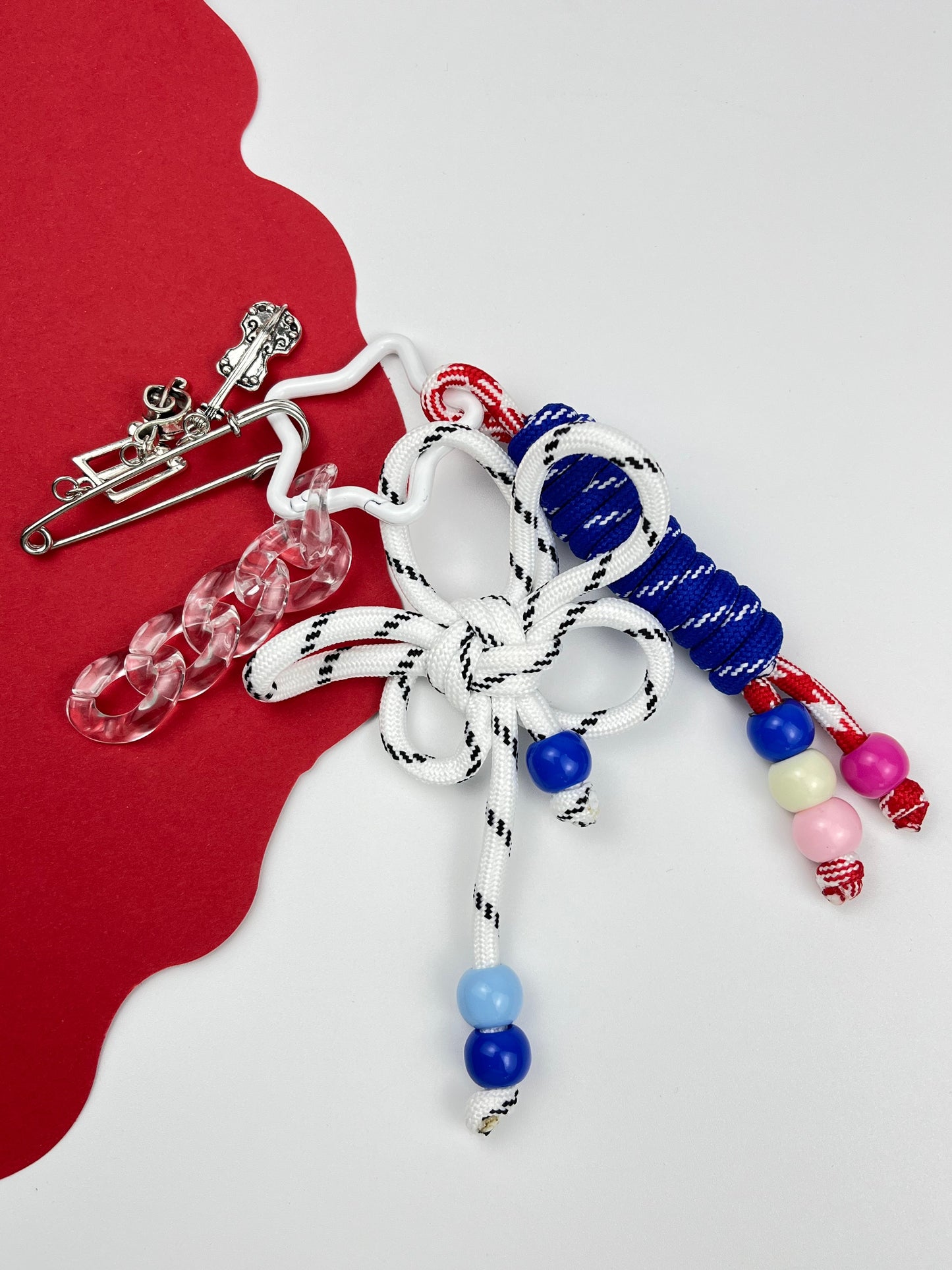 Boho - Chic Rope - Knit Flower Keychain: Unique Music - Inspired Charm