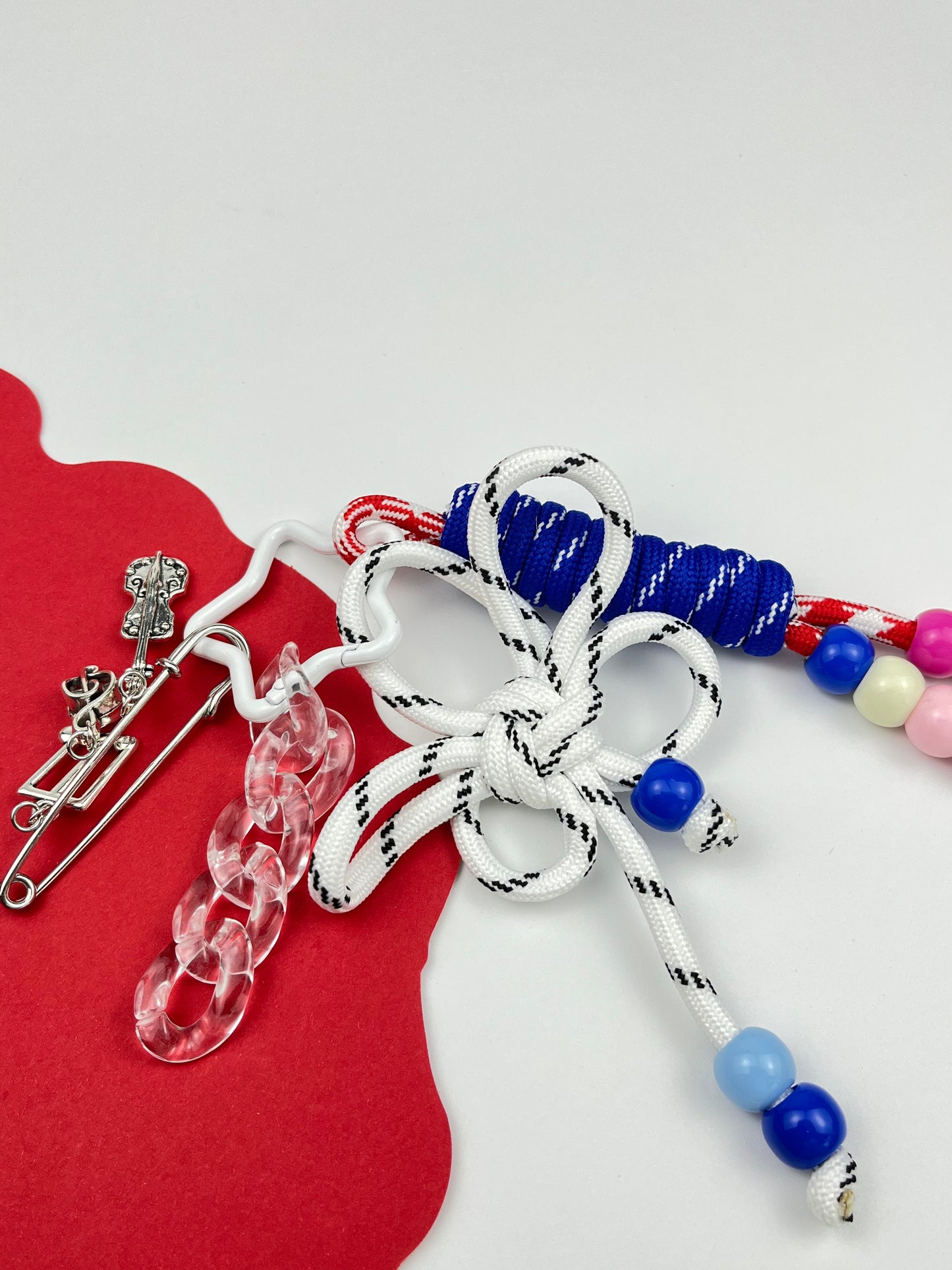 Boho - Chic Rope - Knit Flower Keychain: Unique Music - Inspired Charm