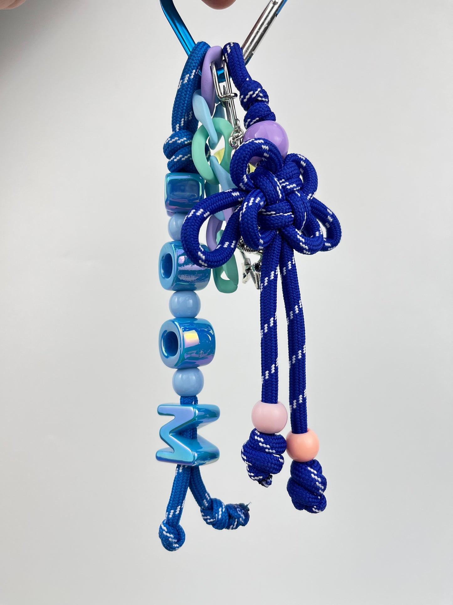 Colorful “BOOM” Knot Keychain | Gradient Color + Creative Charms, Trendy Vibe Overflowing