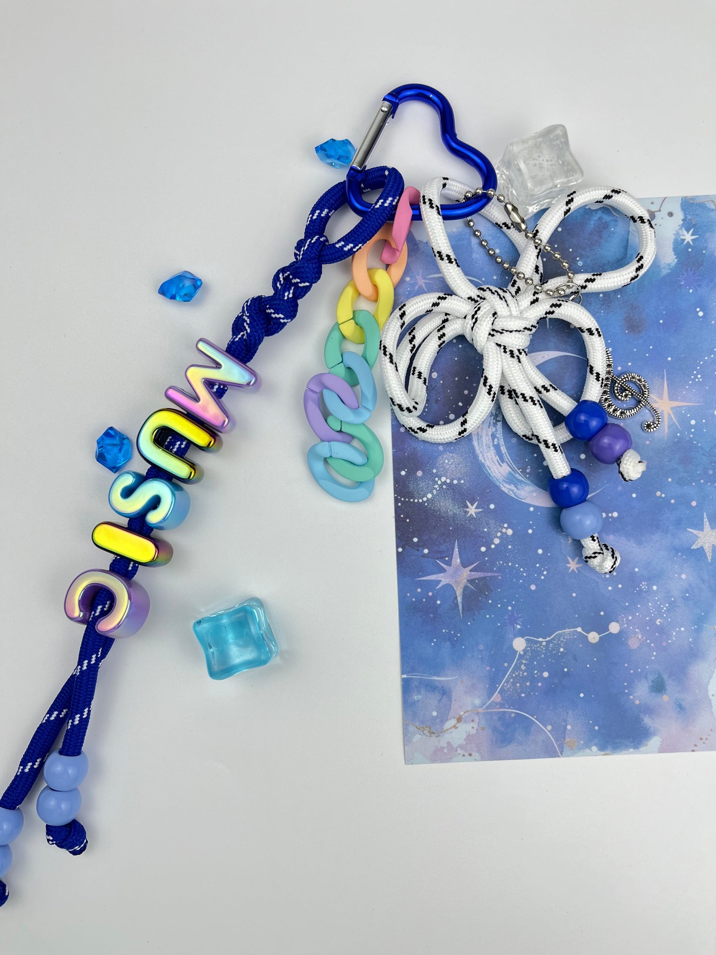 🎶Music - Inspired Keychain: A Rainbow of Style!