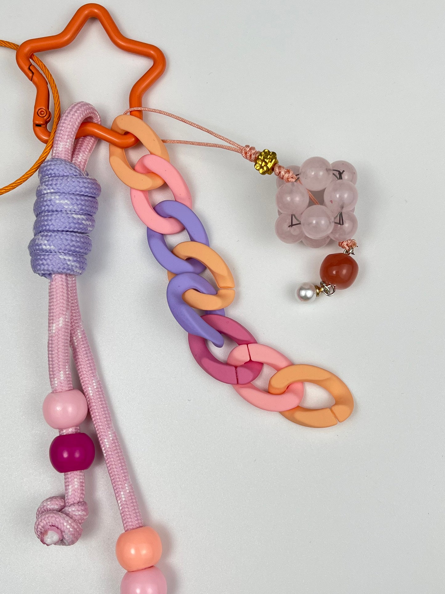 Dreamy Macaron - Colored Keychain | Creative Beads + Piano Charm, Stunning Appearance
