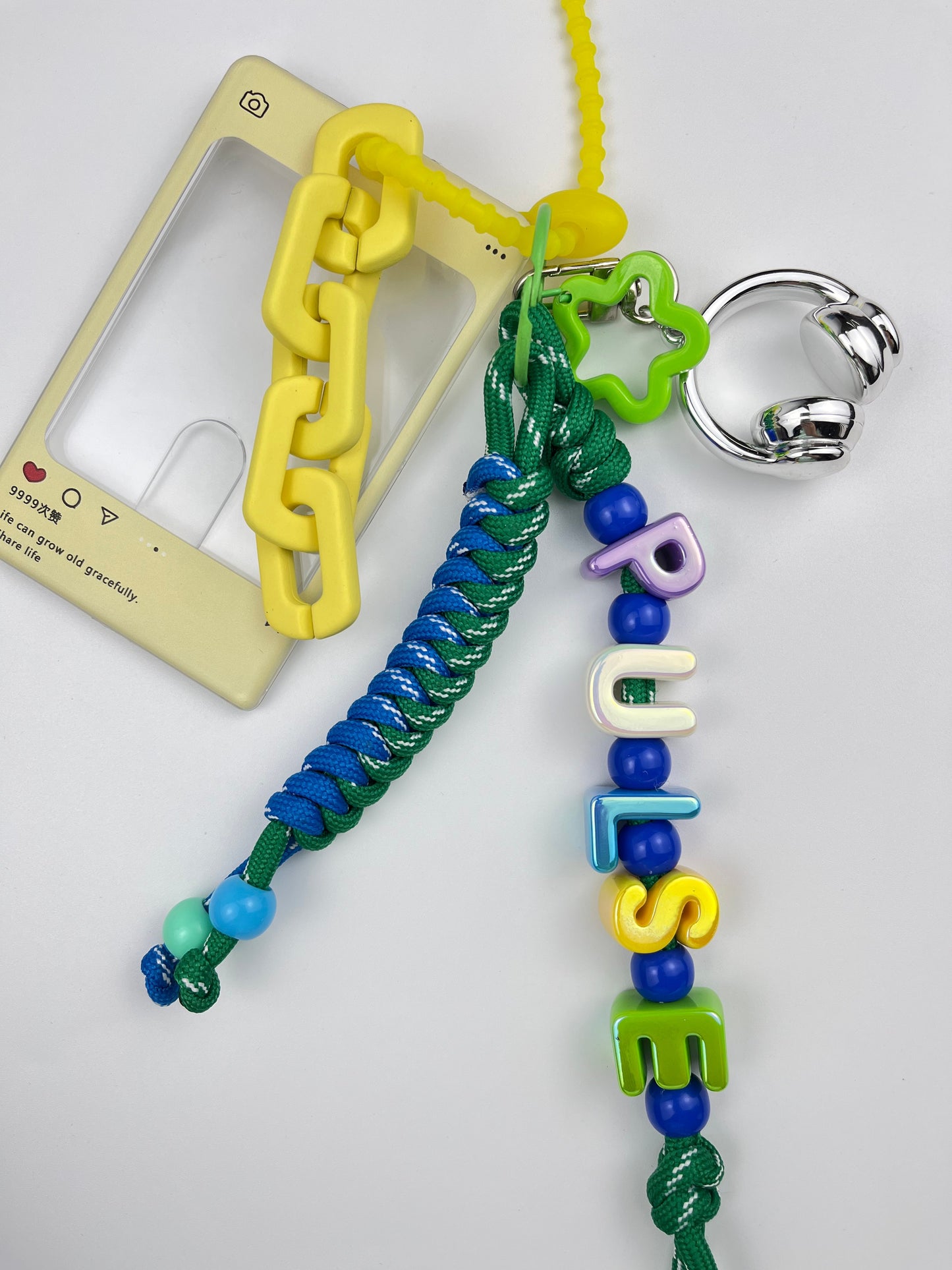 Colorful "PULSE" Keychain Set: Trendy Charm Mix