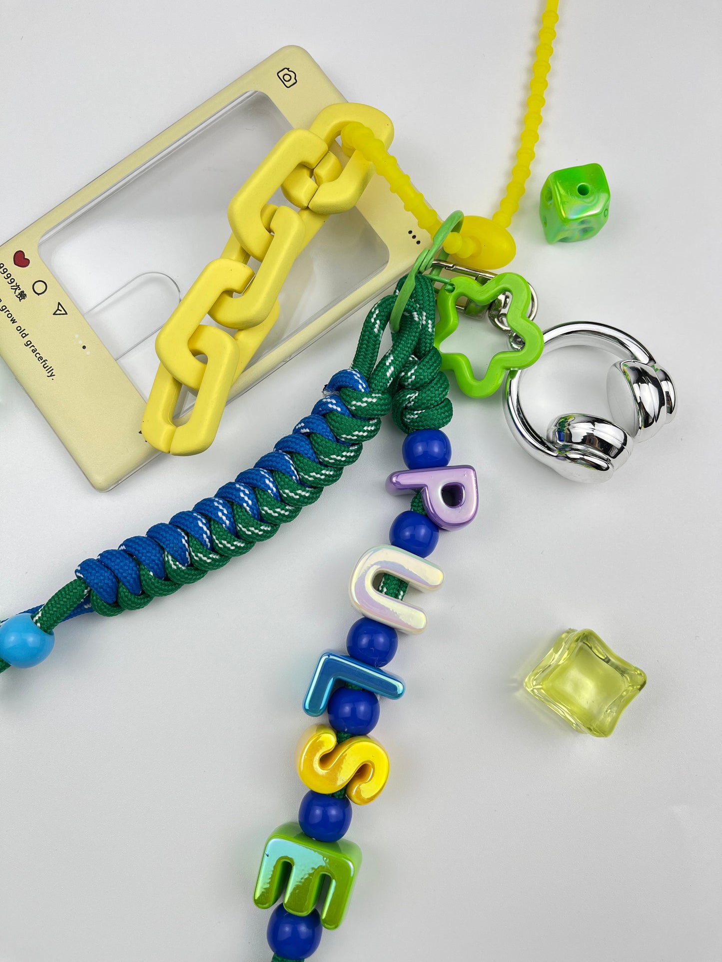 Colorful "PULSE" Keychain Set: Trendy Charm Mix