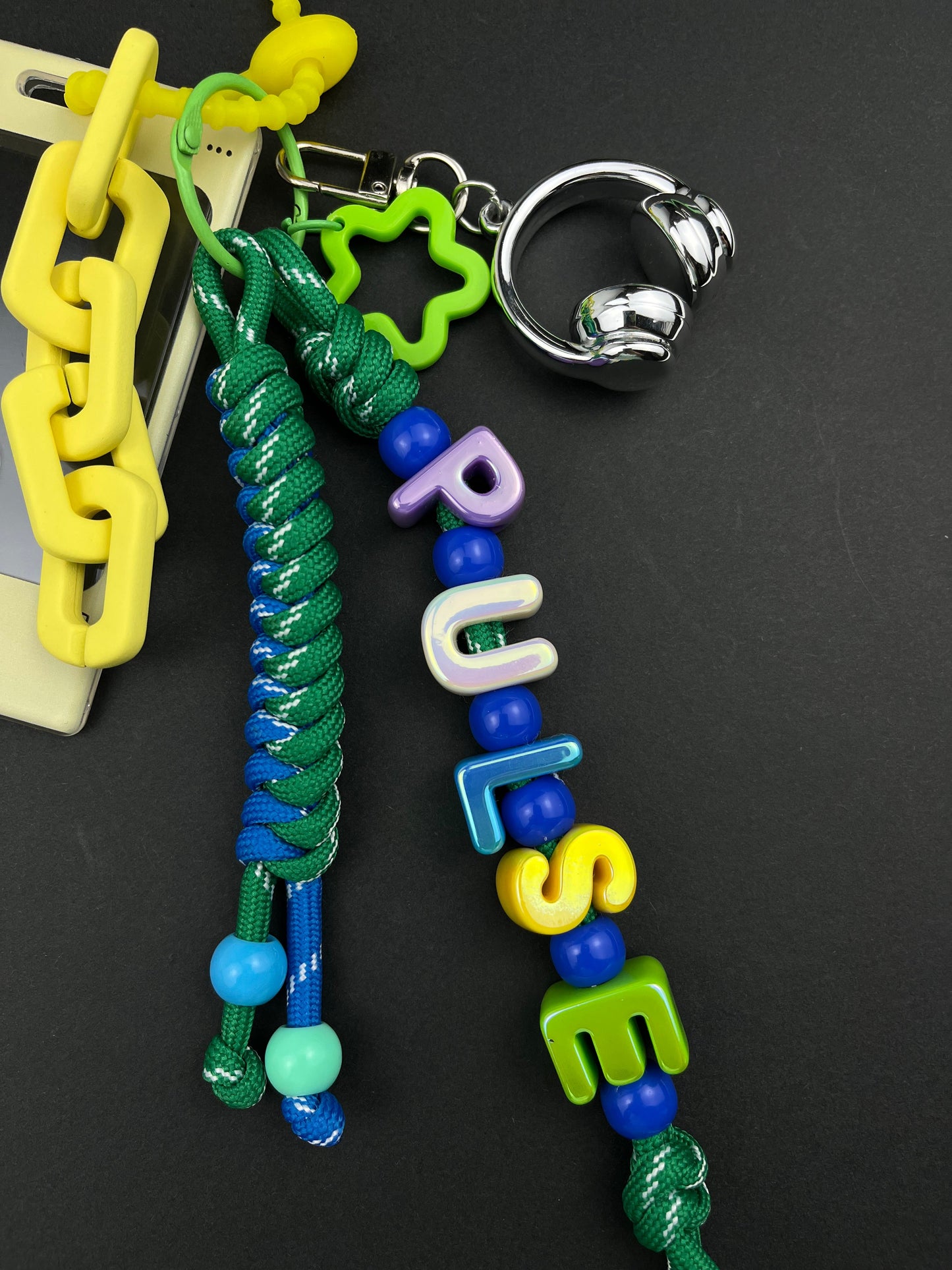 Colorful "PULSE" Keychain Set: Trendy Charm Mix