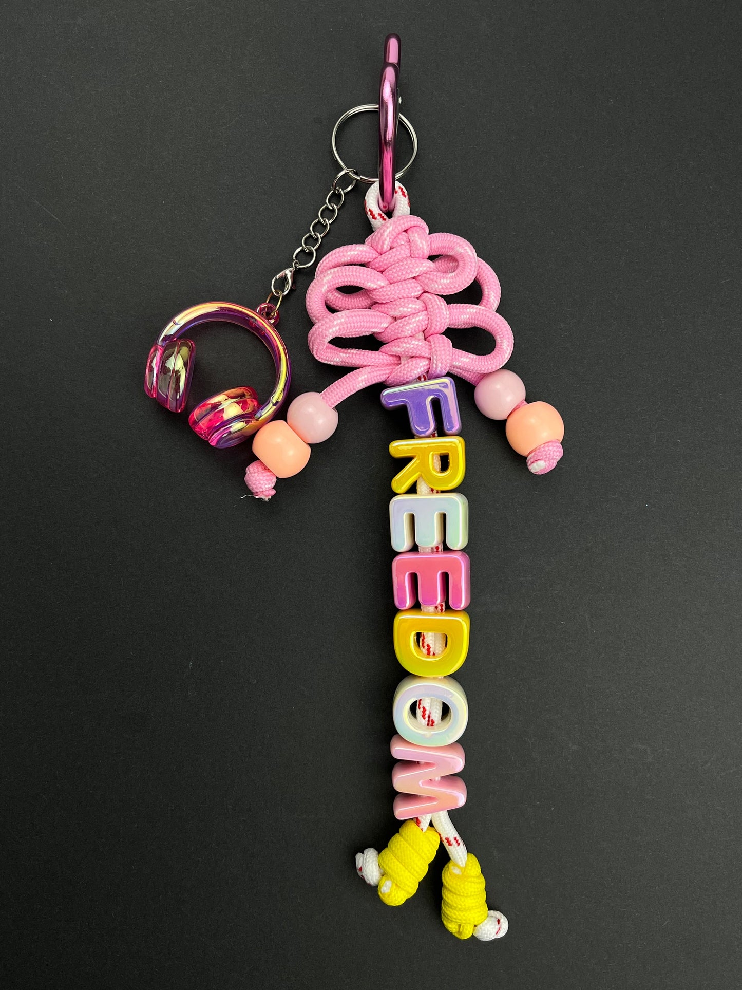 Pink “FREEDOM” Keychain: Sweet & Stylish Accessory