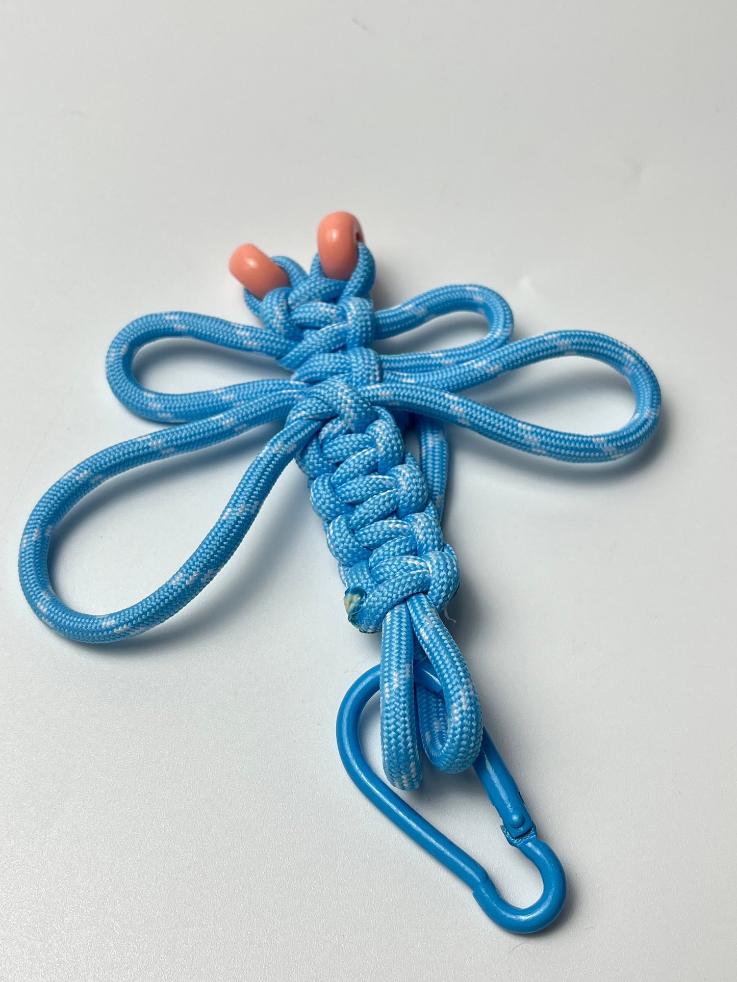 Handmade Blue Dragonfly Paracord Keychain