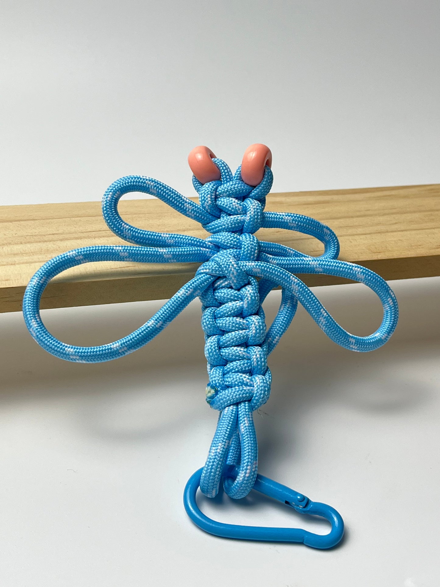 Handmade Blue Dragonfly Paracord Keychain