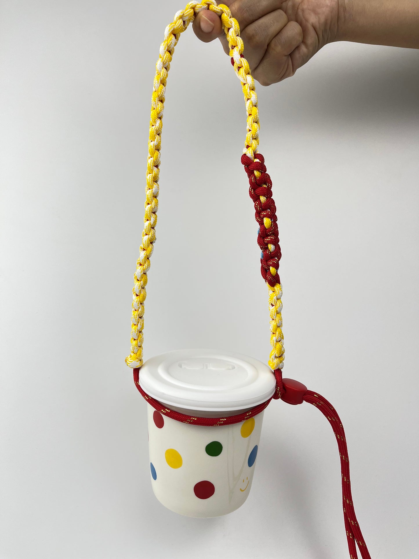 Hand - woven Flower - Patterned Paracord Cup Holder | Creative Portable Water Cup Strap