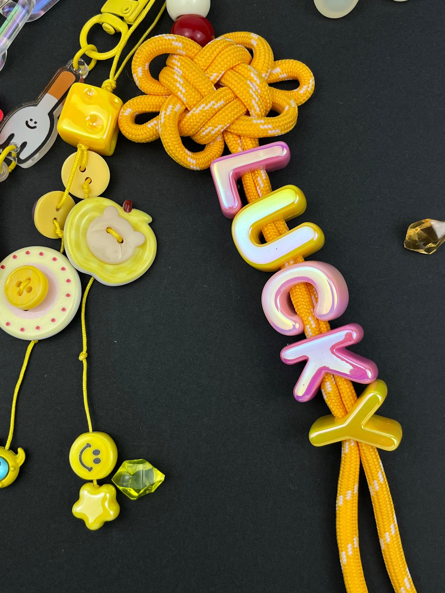 Cute roast duck “LUCKY” Keychain | Creative Charm Combination, Lovely & Eye - Catching