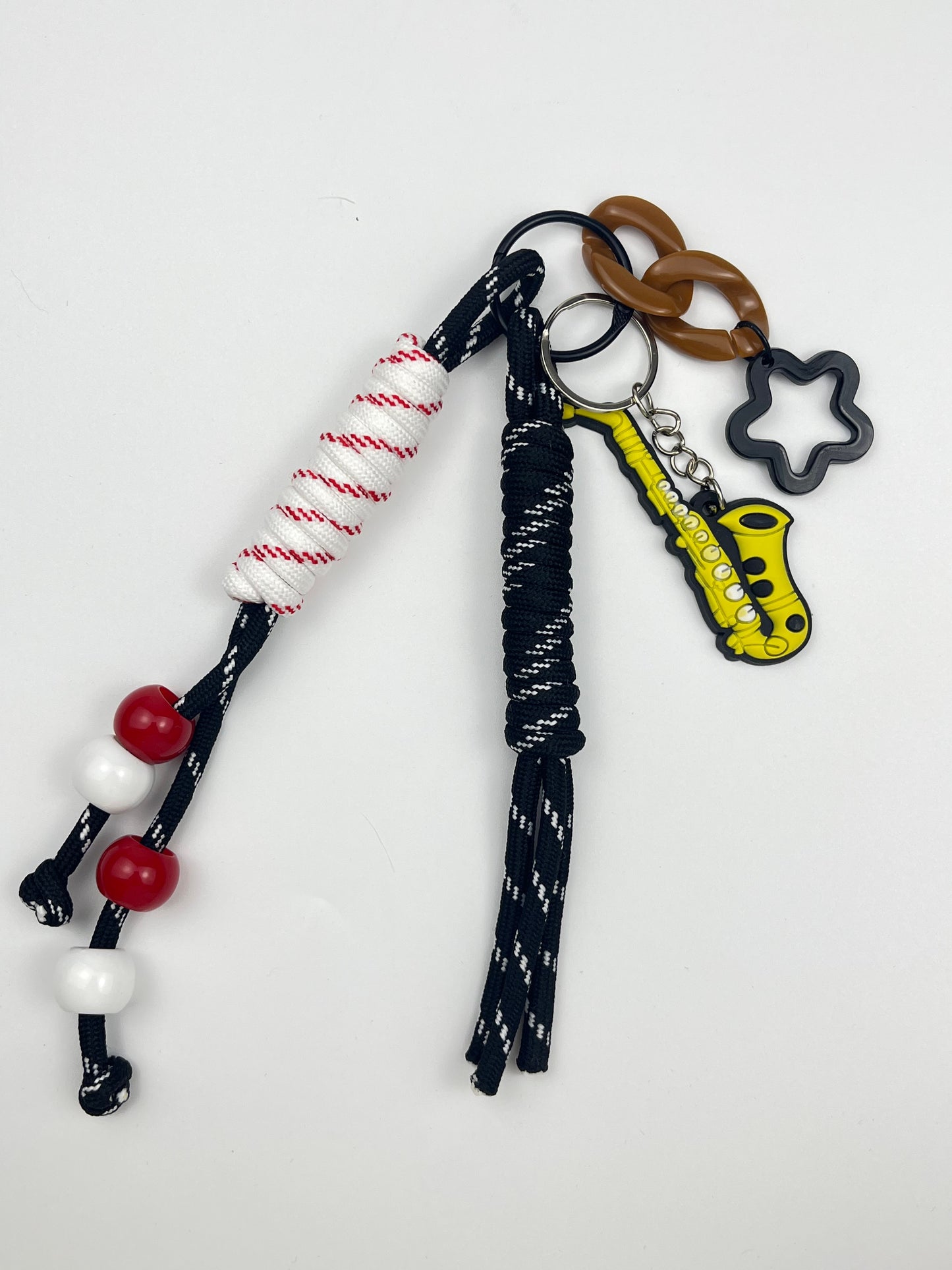 Cool Saxophone Keychain | Woven Rope + Creative Charms, Full of Music Vibe