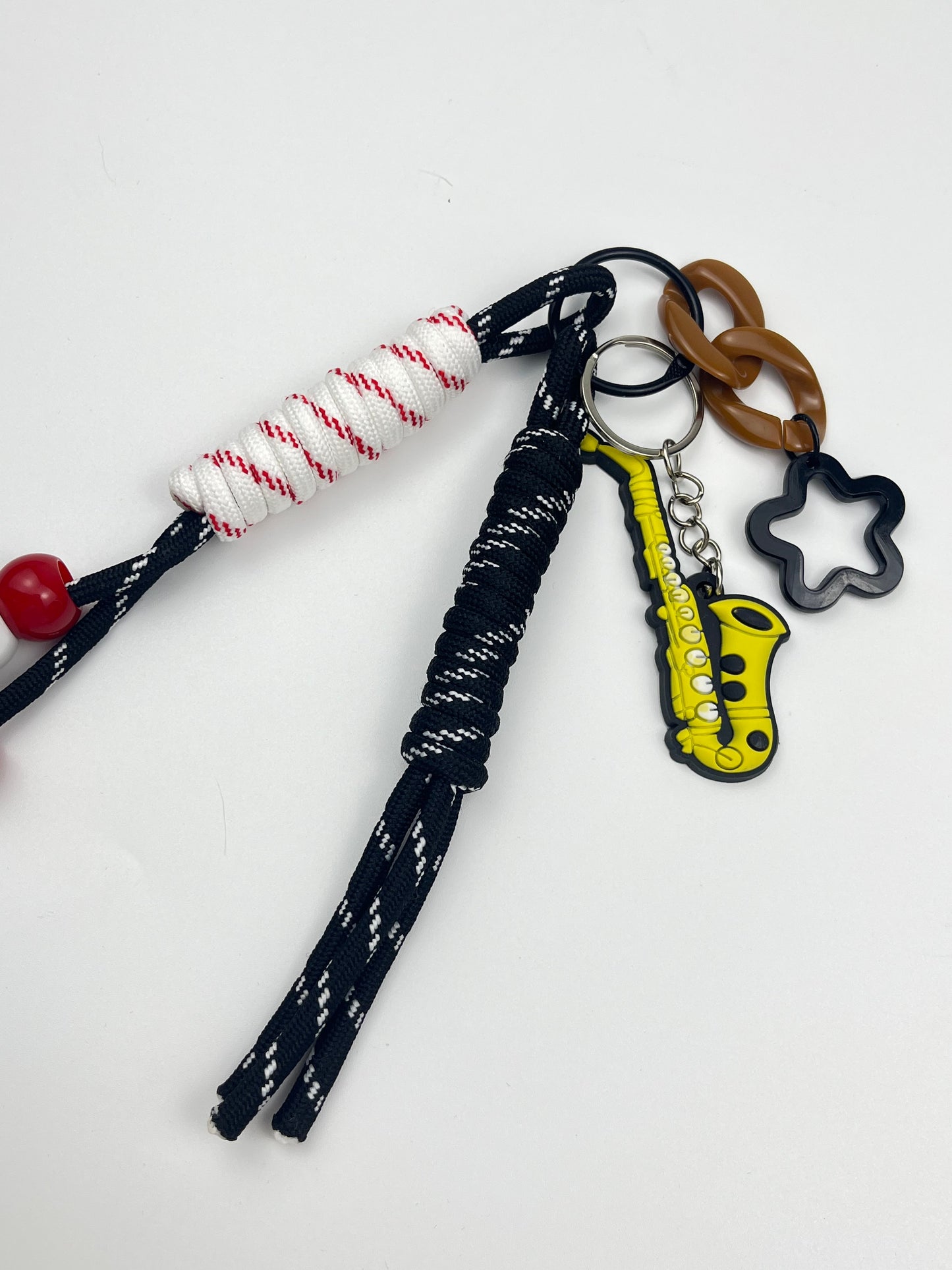 Cool Saxophone Keychain | Woven Rope + Creative Charms, Full of Music Vibe