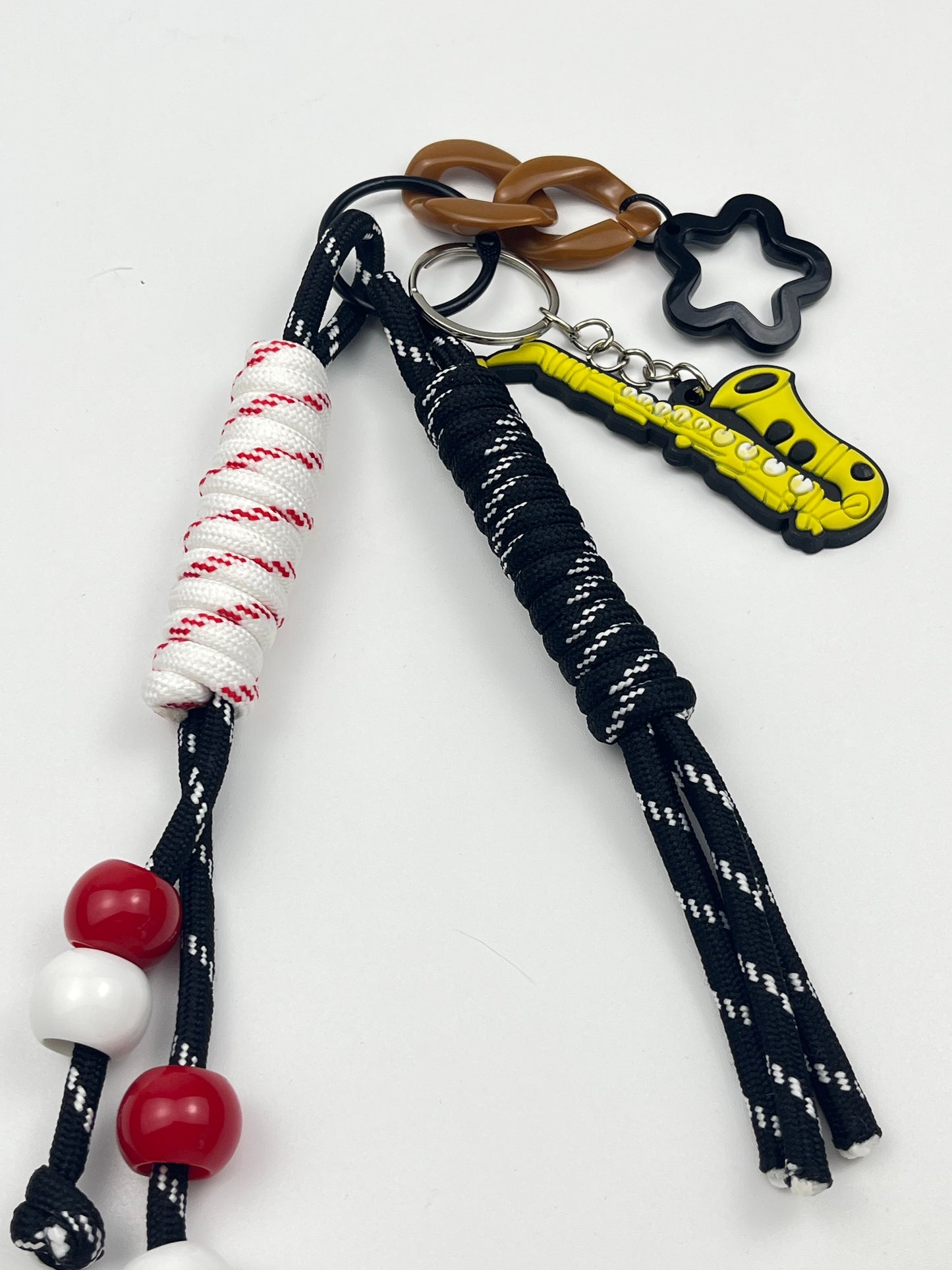 Cool Saxophone Keychain | Woven Rope + Creative Charms, Full of Music Vibe