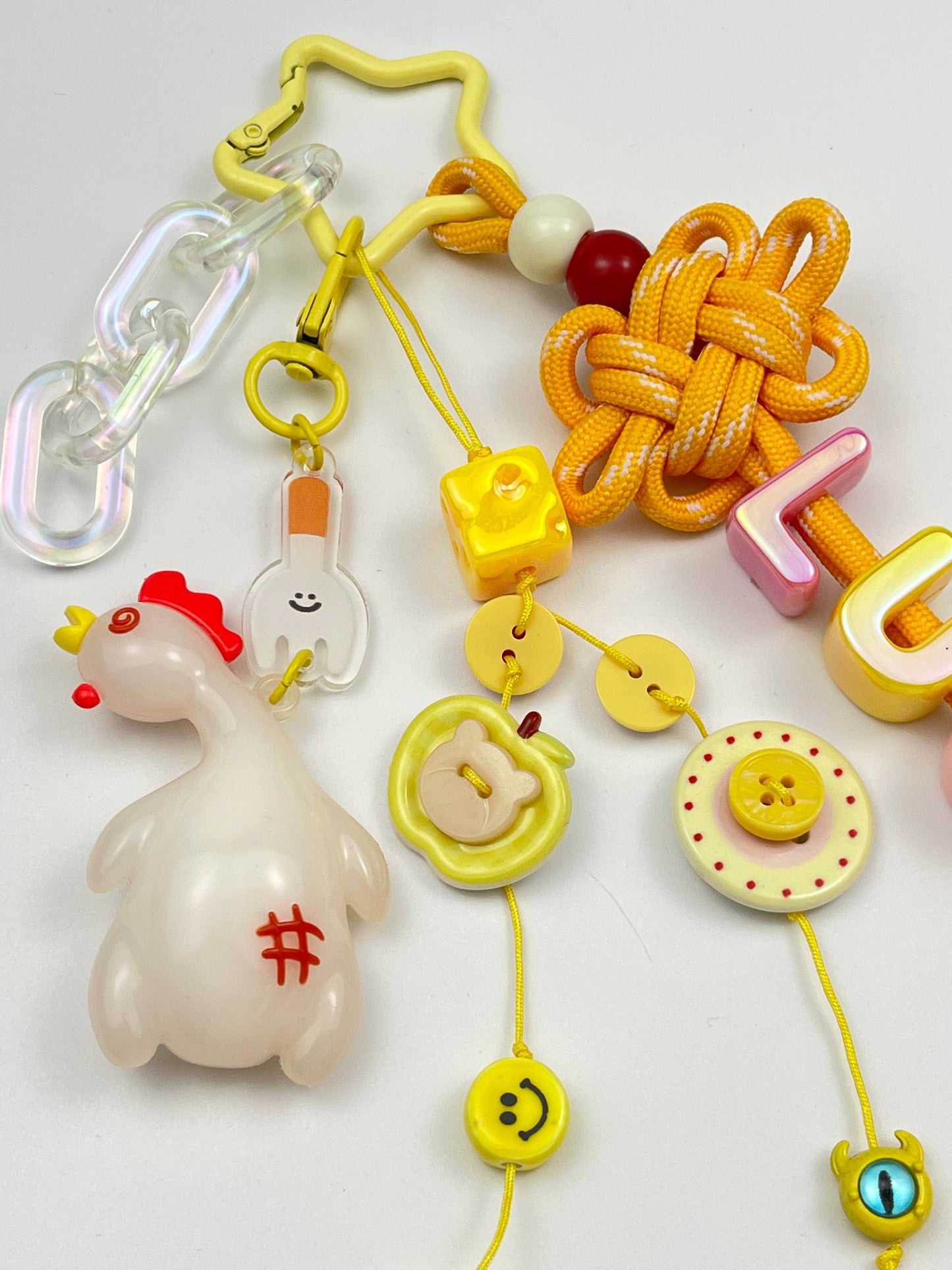 Cute roast duck “LUCKY” Keychain | Creative Charm Combination, Lovely & Eye - Catching