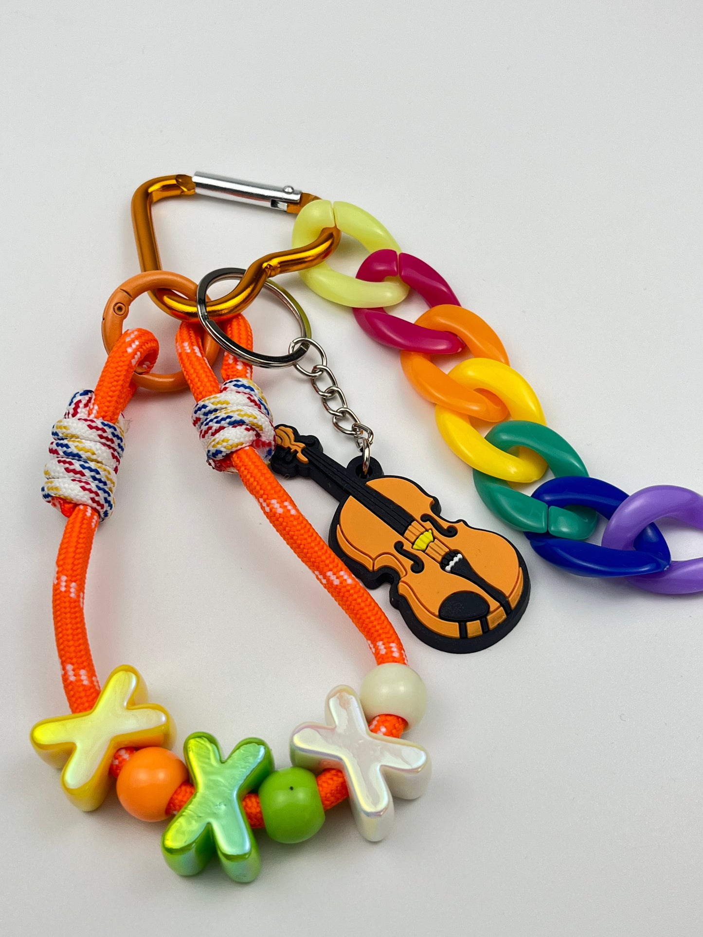 Colorful Violin Charm Keychain | Trendy Color Scheme, Full of Music Vibe