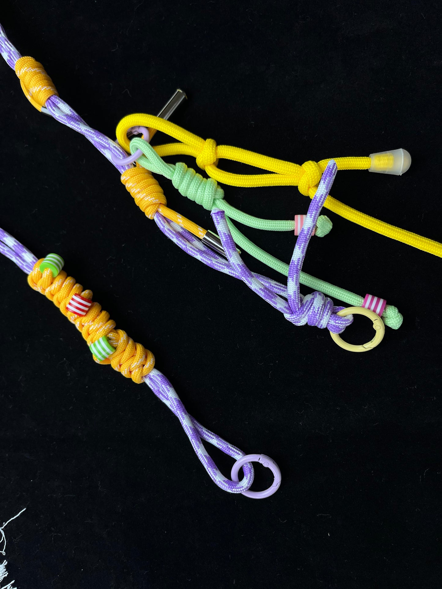 Handmade Paracord Color - Blocking Lanyard, Multifunctional Phone/Bag Unique Charm
