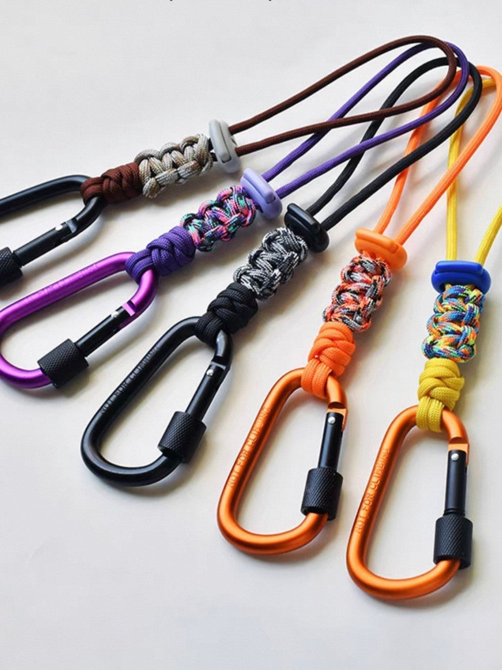Handmade Paracord Multifunctional Carabiner, Portable Water Bottle/Key Lanyard
