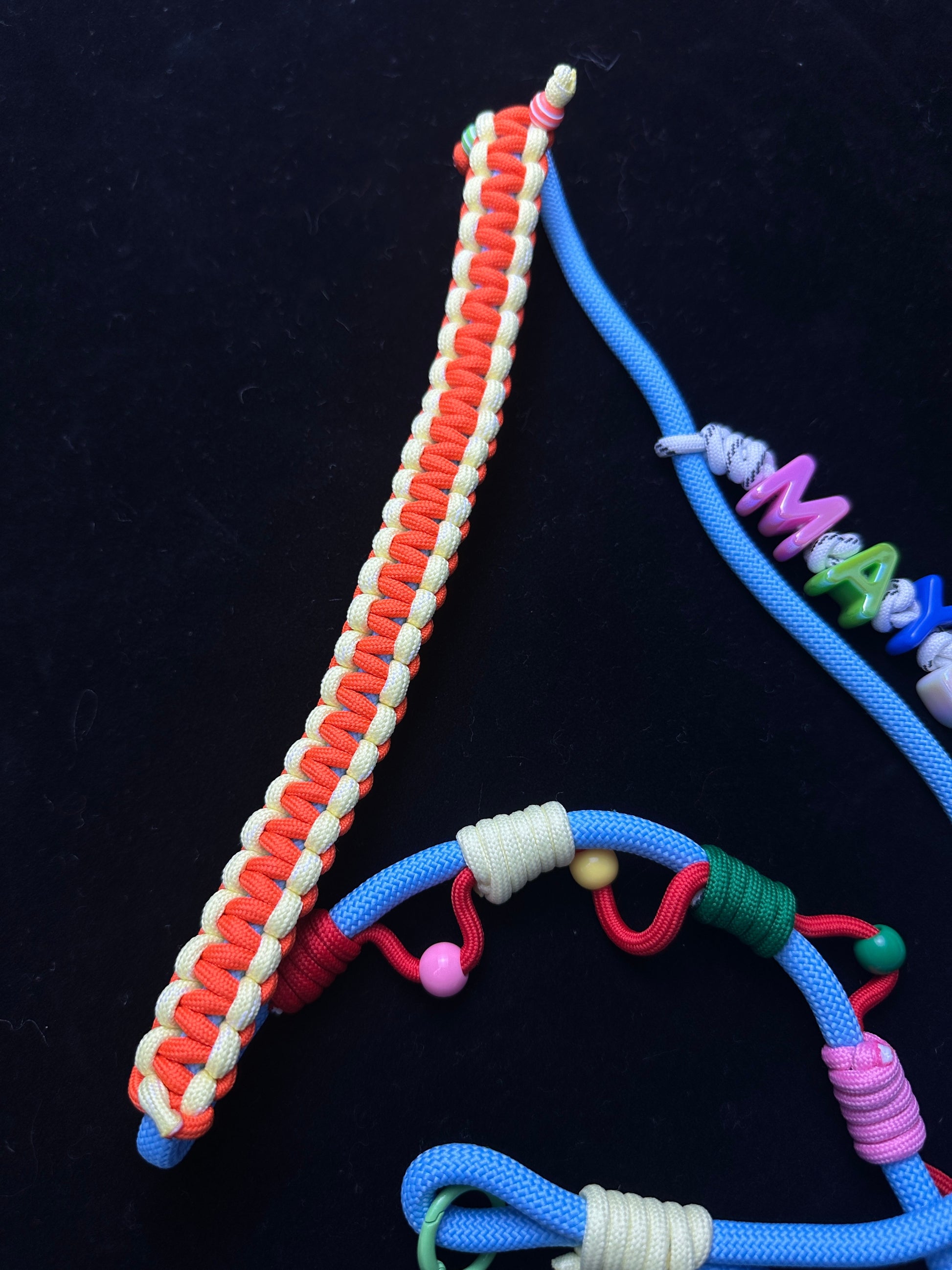 Colorful paracord bracelet styled for everyday carry — SHENG Craft