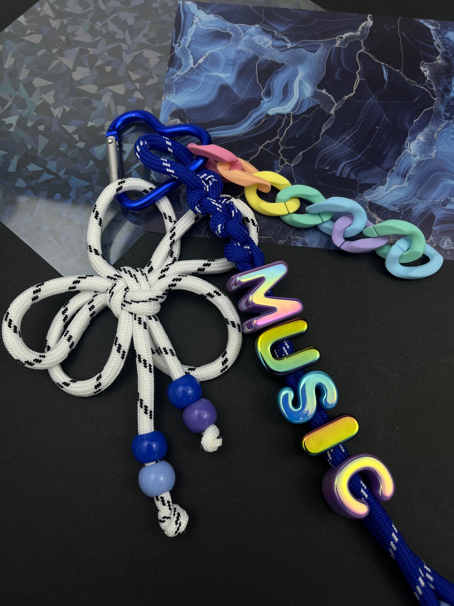 🎶Music - Inspired Keychain: A Rainbow of Style!