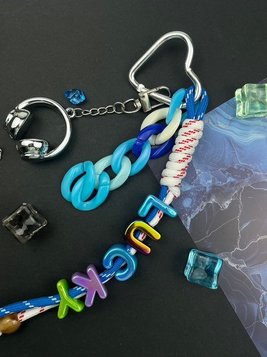 Colorful "LUCKY" Keychain: Trendy Charm Mix
