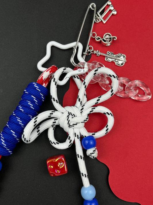 Boho - Chic Rope - Knit Flower Keychain: Unique Music - Inspired Charm