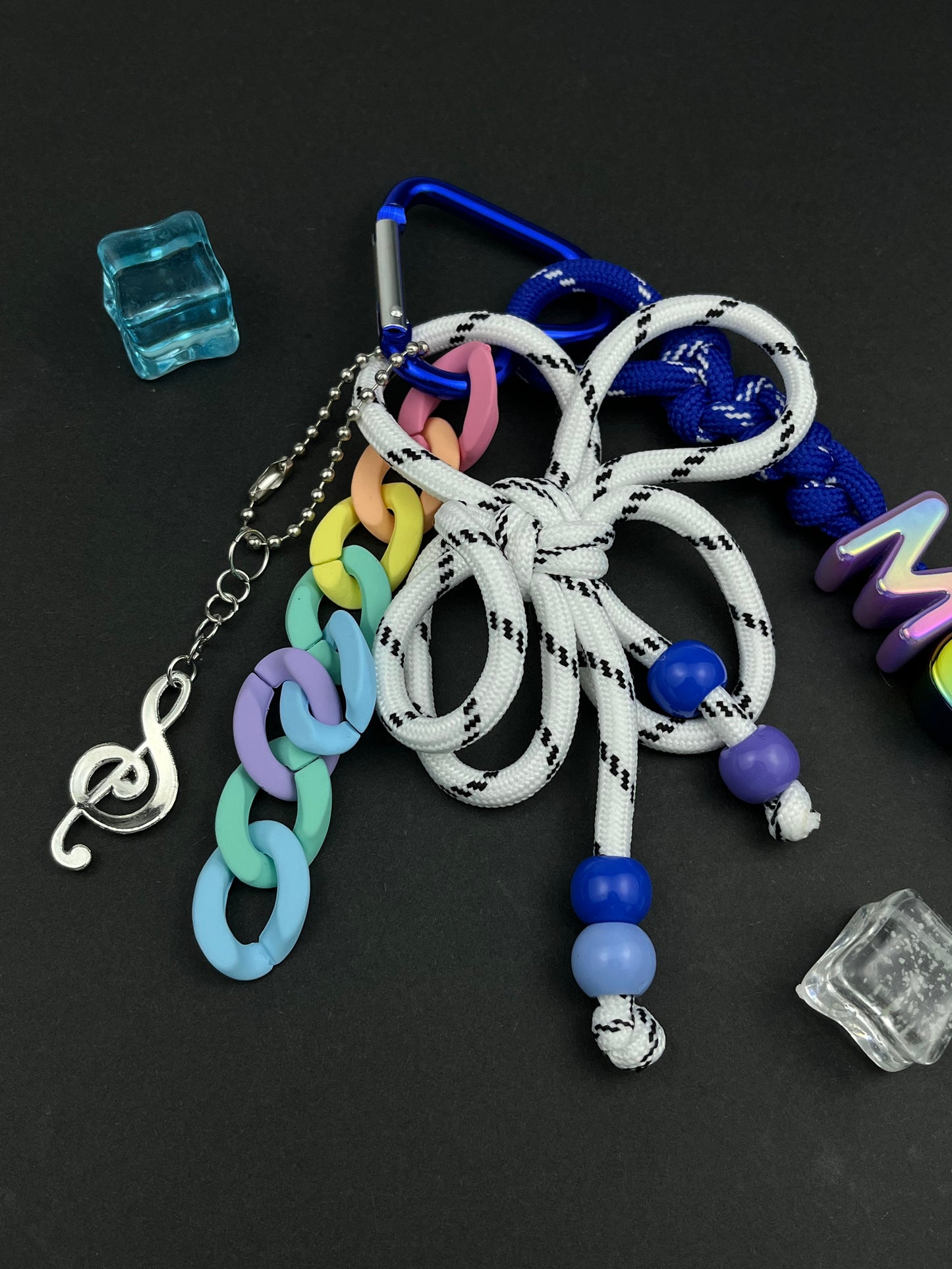 🎶Music - Inspired Keychain: A Rainbow of Style!