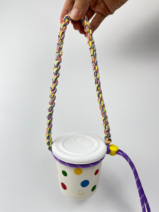 Hand - woven Colorful Paracord Cup Sleeve Lanyard | Creative Portable Water Cup Strap