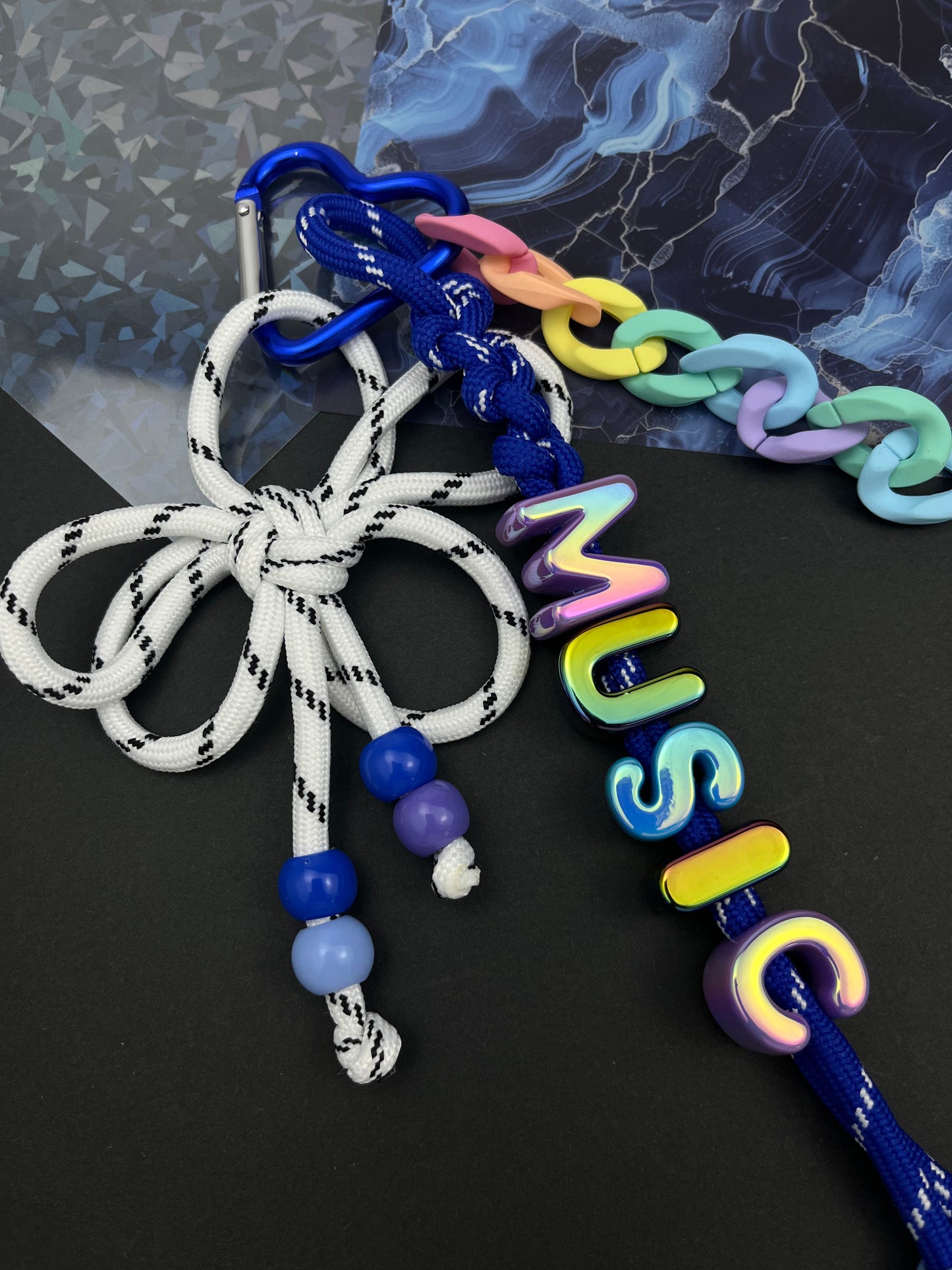 🎶Music - Inspired Keychain: A Rainbow of Style!