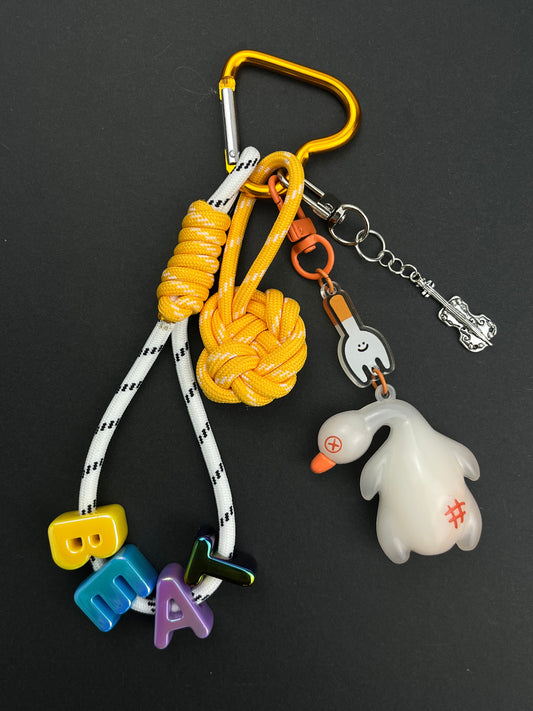 Cute Duck & Colorful Letter Keychain Set: Fun - Filled Daily Accessory
