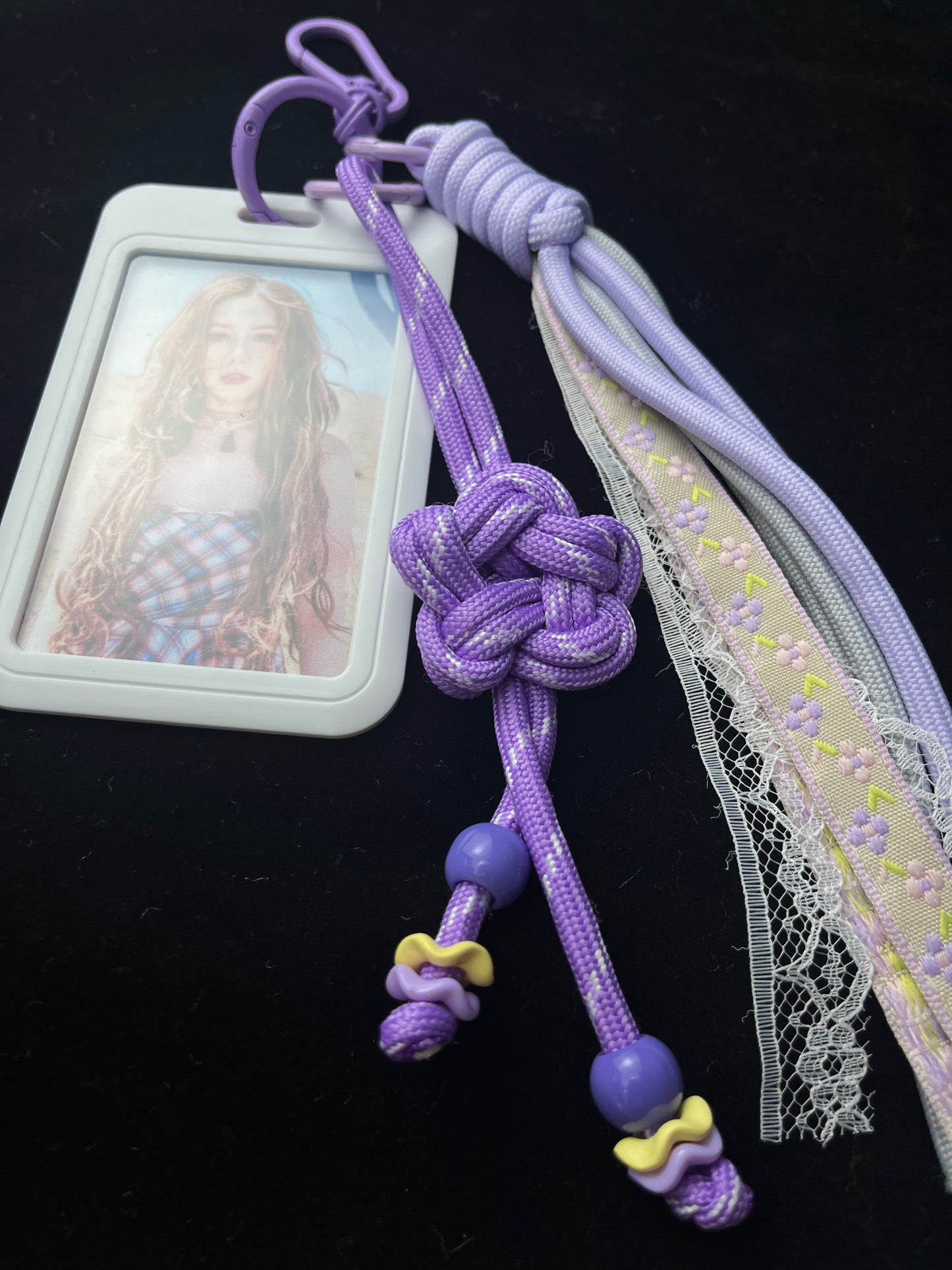 Purple paracord keychain styled for everyday carry — SHENG Craft