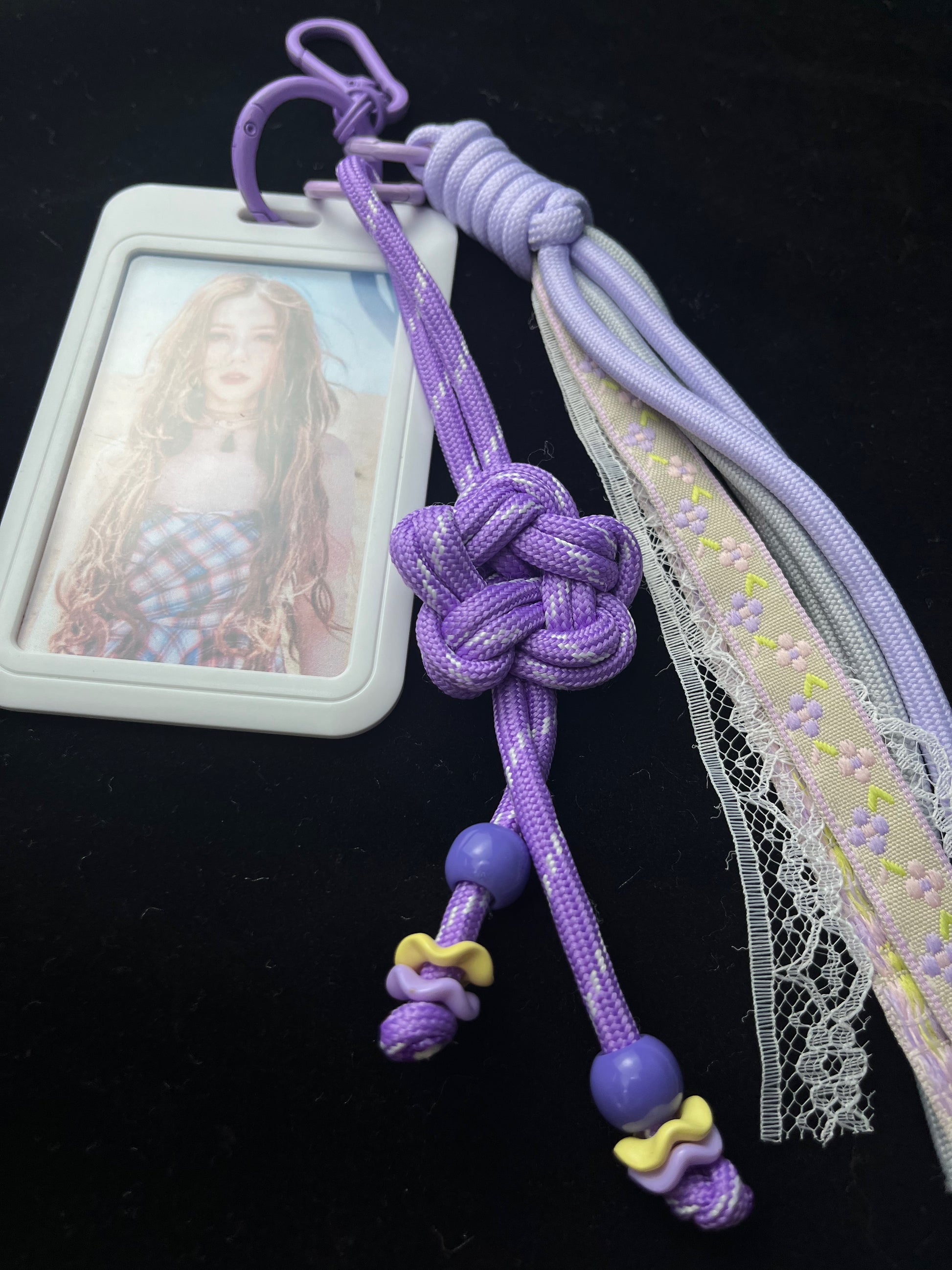 Purple paracord keychain styled for everyday carry — SHENG Craft