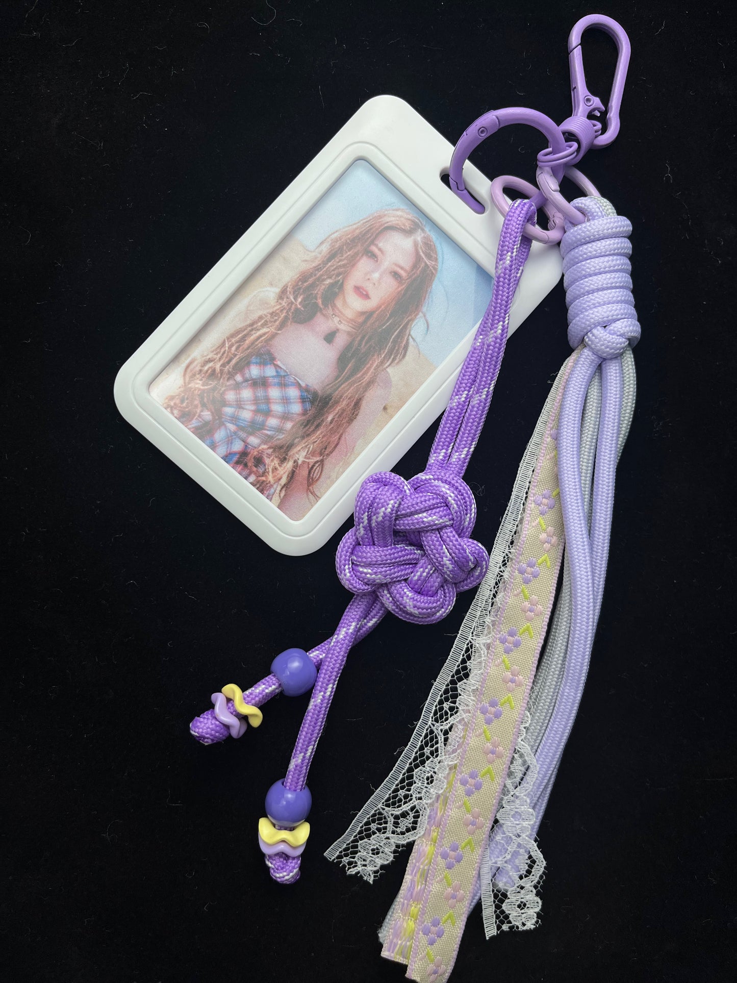 Purple paracord keychain styled for everyday carry — SHENG Craft