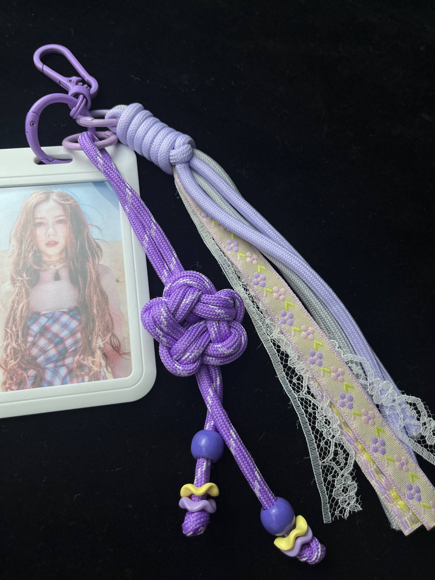 Purple paracord keychain styled for everyday carry — SHENG Craft