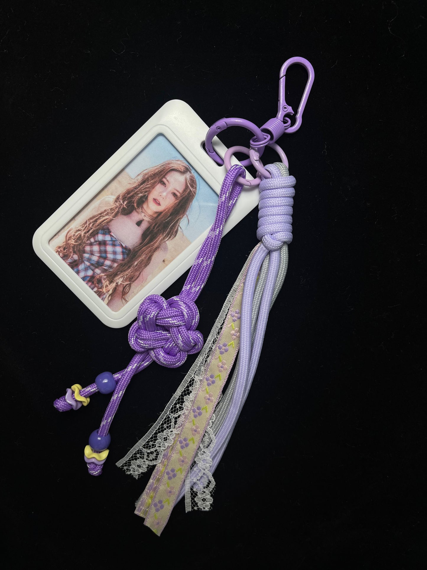 Purple paracord keychain styled for everyday carry — SHENG Craft