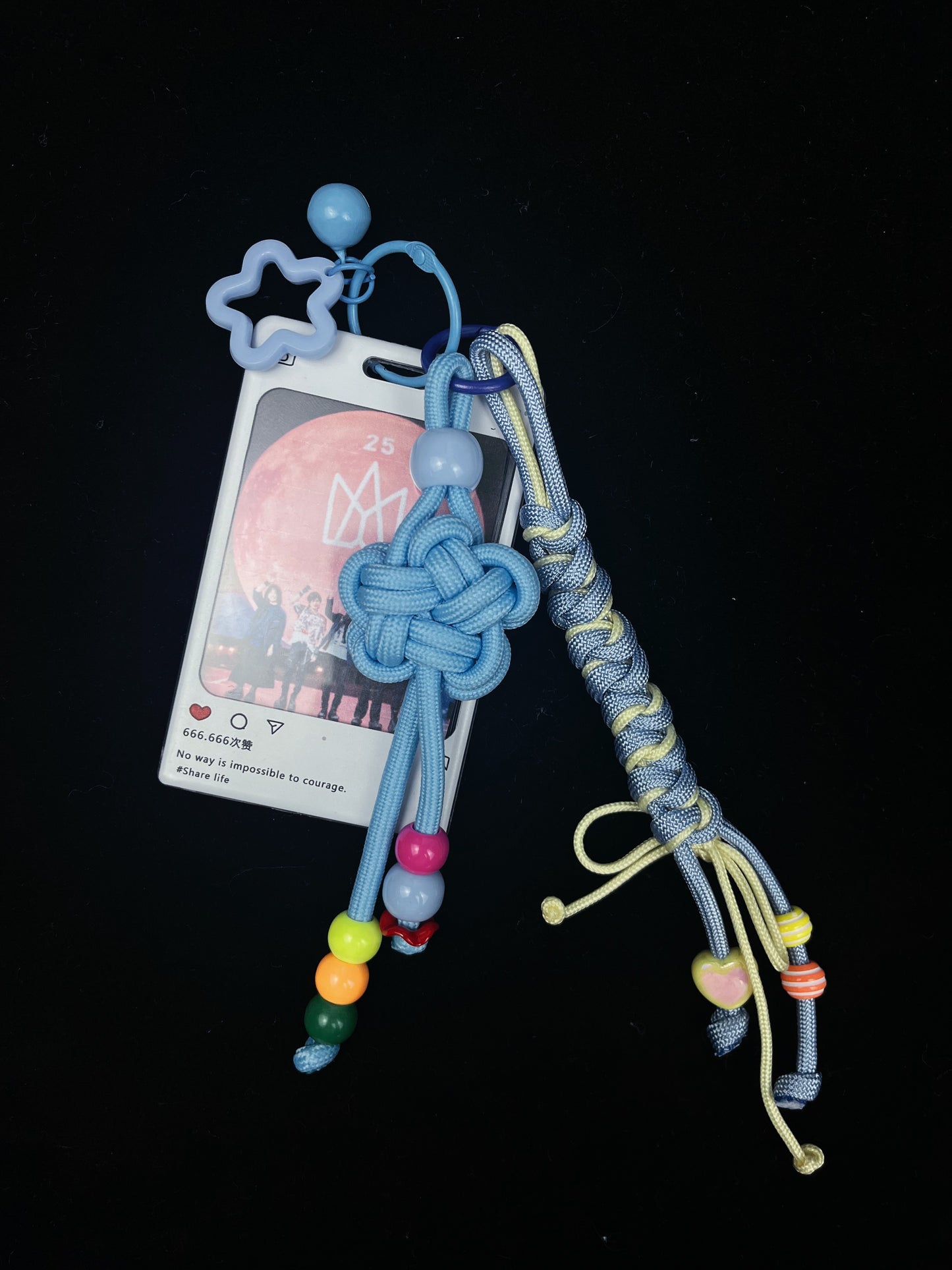 Handmade Colorful paracord keychain with colorful beads — SHENG Craft