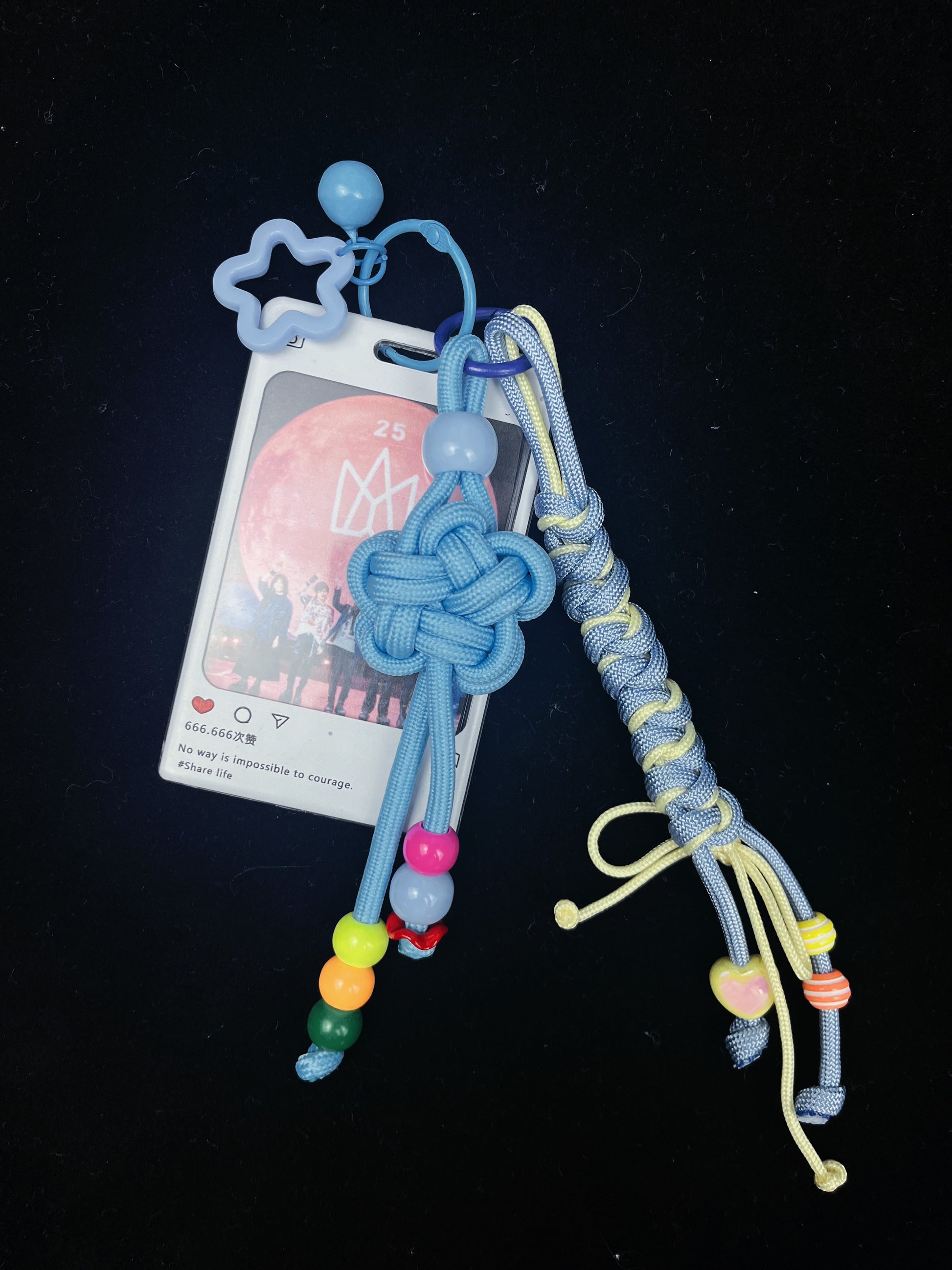 Colorful paracord keychain styled for everyday carry — SHENG Craft