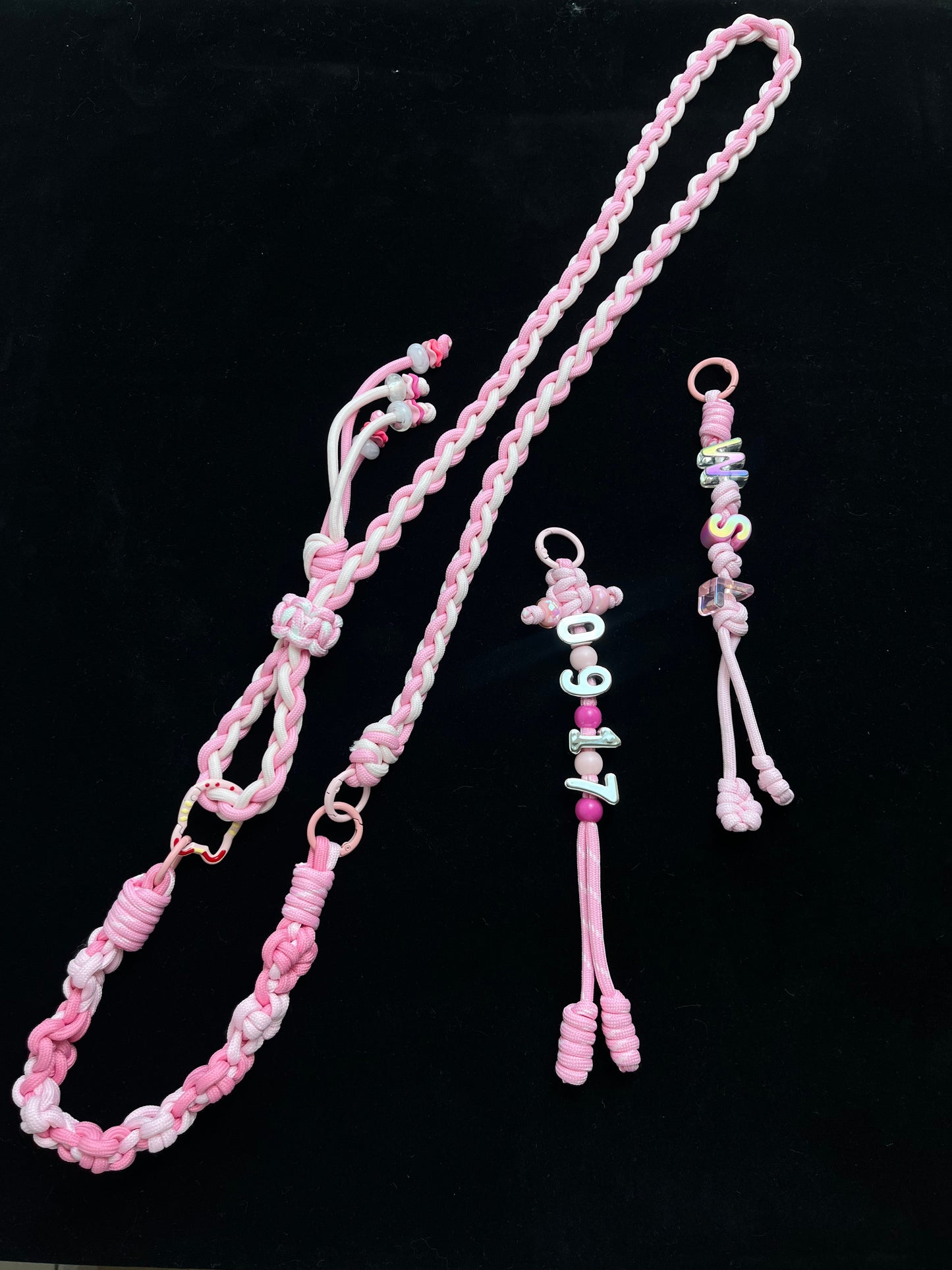 Pink paracord lanyard styled for everyday carry — SHENG Craft