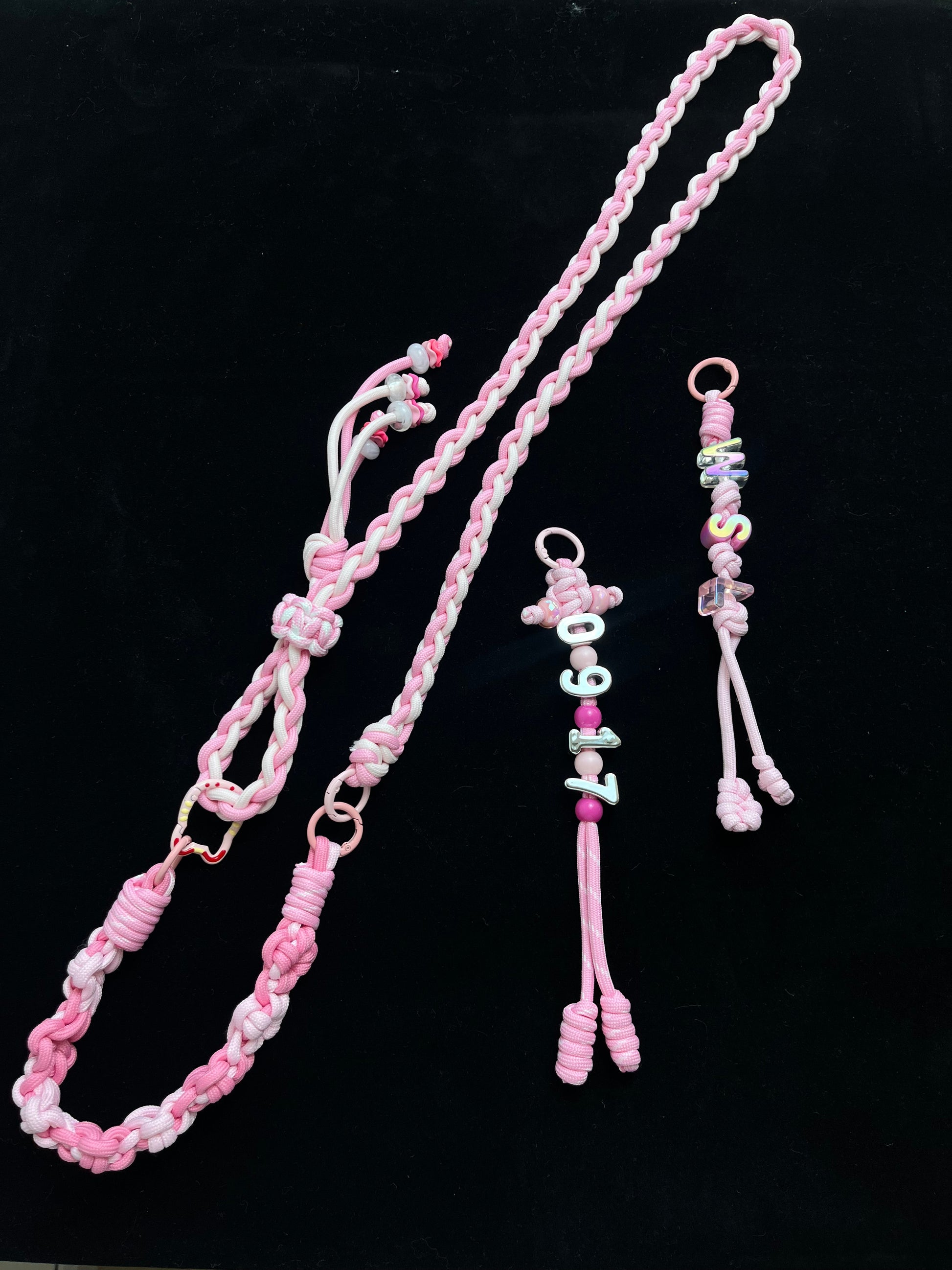Pink paracord lanyard styled for everyday carry — SHENG Craft