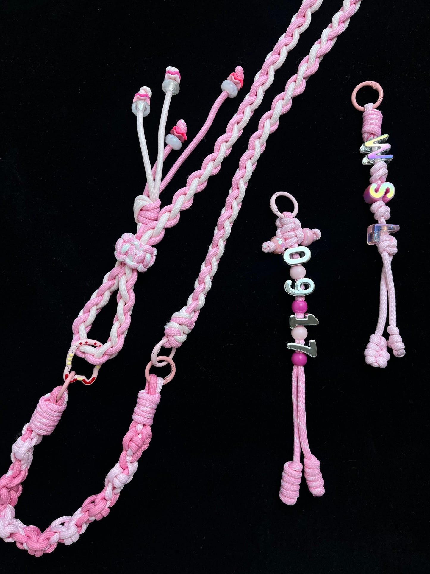 Pink paracord lanyard styled for everyday carry — SHENG Craft