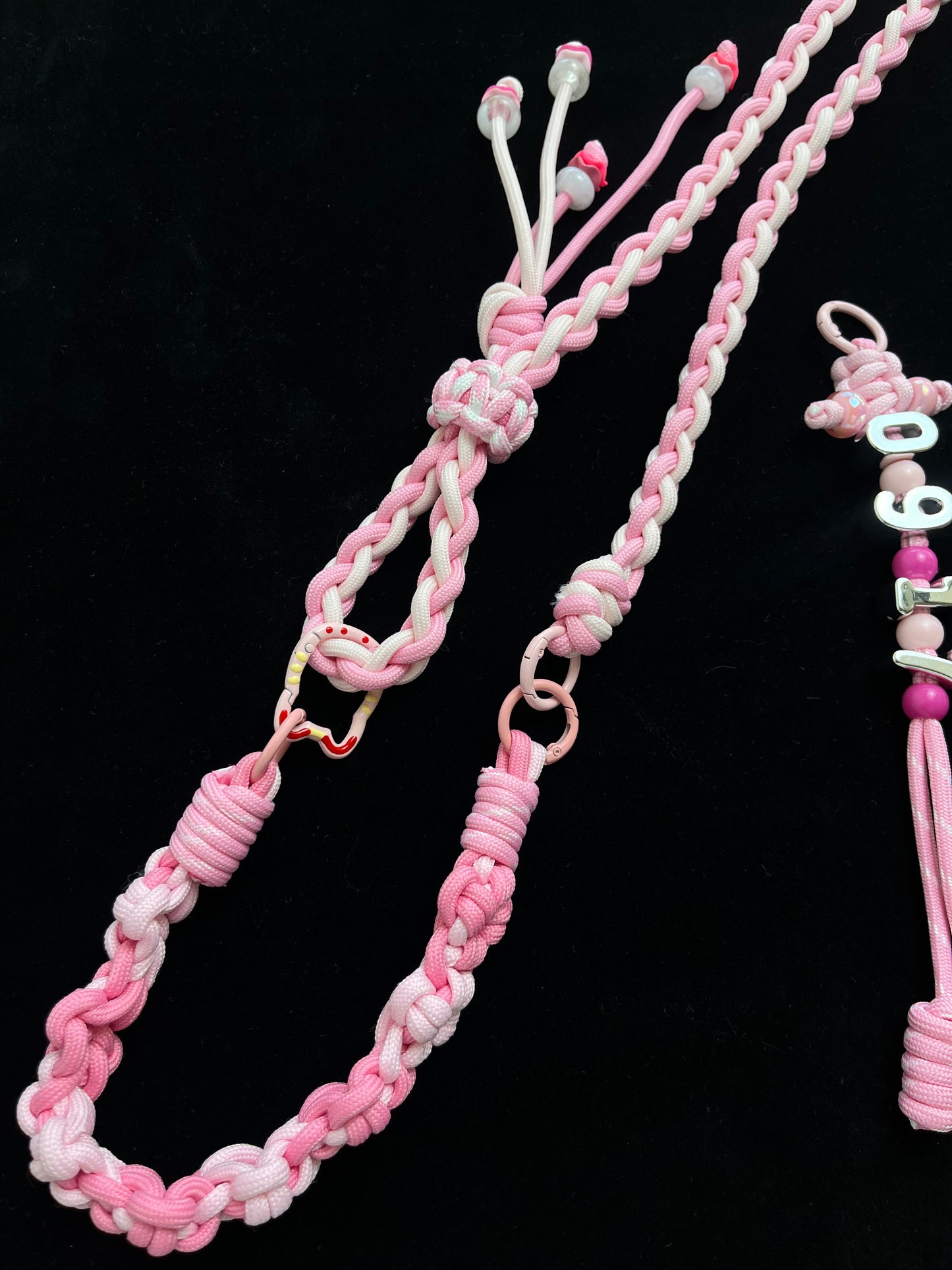 Pink paracord lanyard styled for everyday carry — SHENG Craft