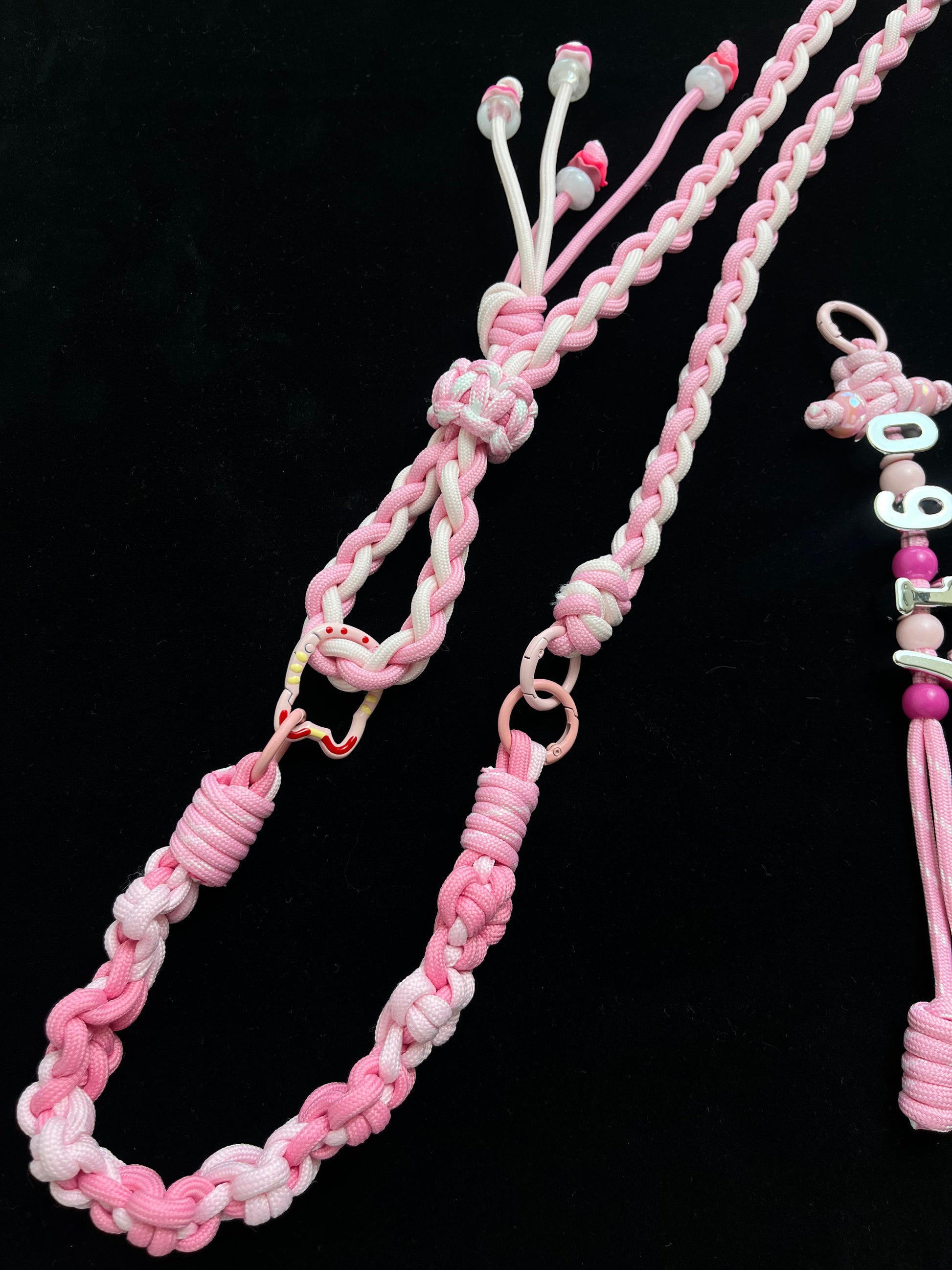 Pink paracord lanyard styled for everyday carry — SHENG Craft