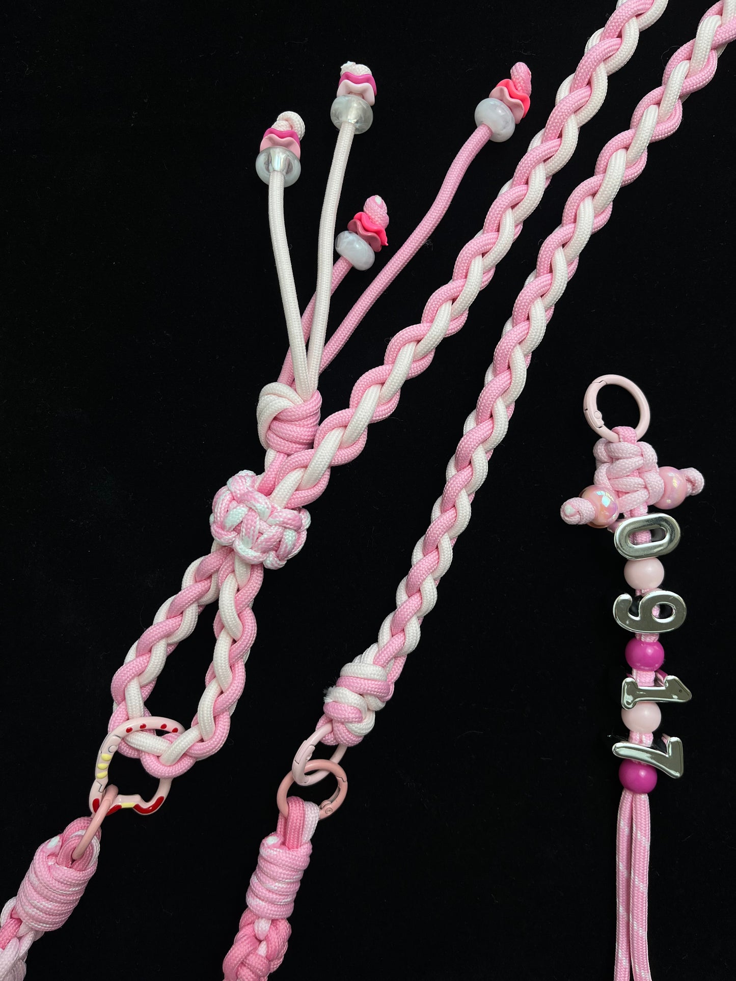 Pink paracord lanyard styled for everyday carry — SHENG Craft