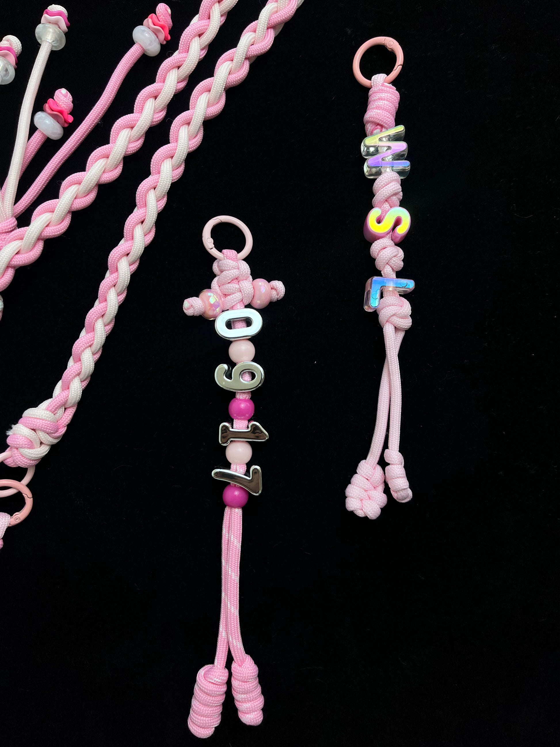 Pink paracord lanyard styled for everyday carry — SHENG Craft