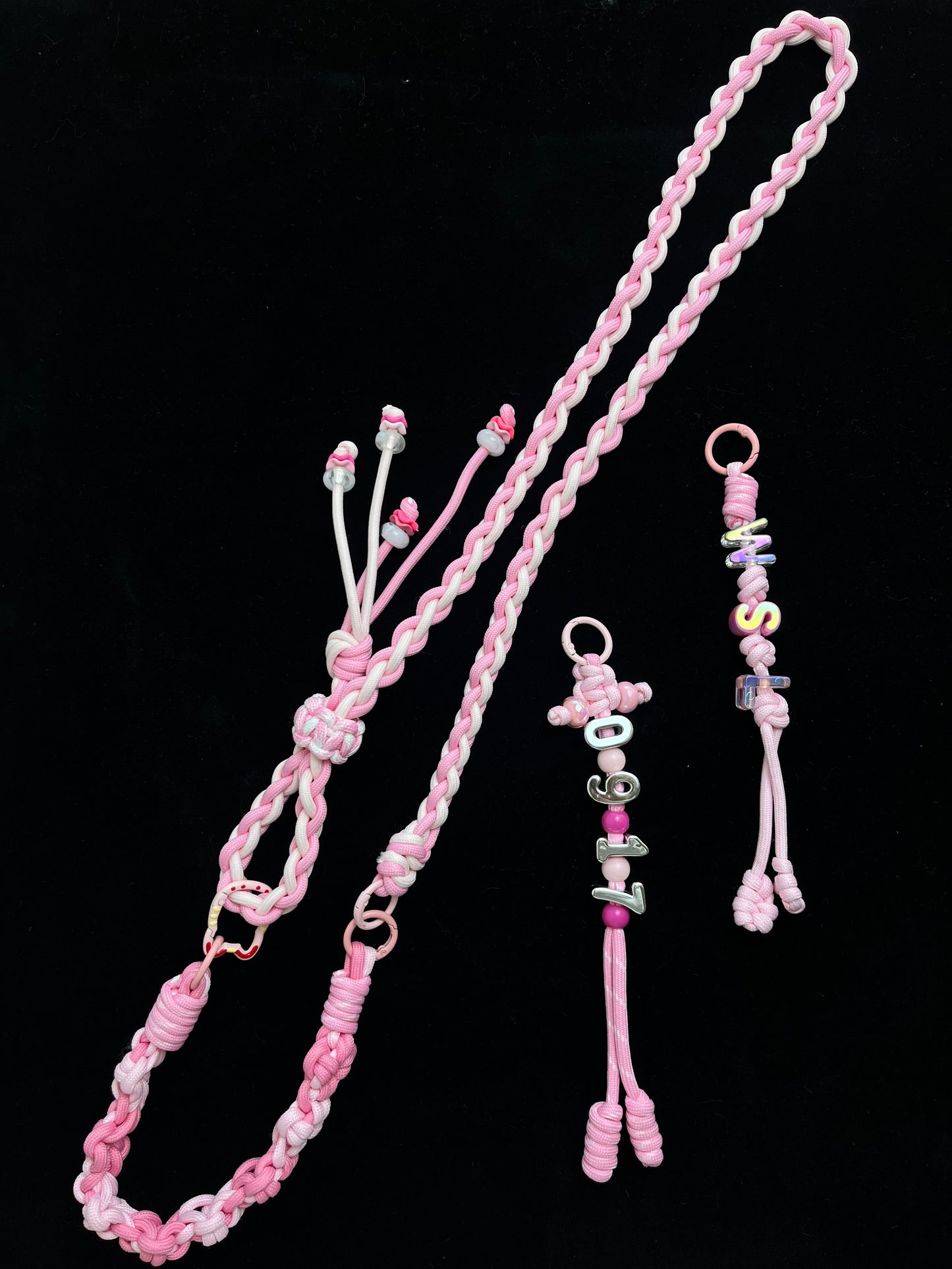 Pink paracord lanyard styled for everyday carry — SHENG Craft