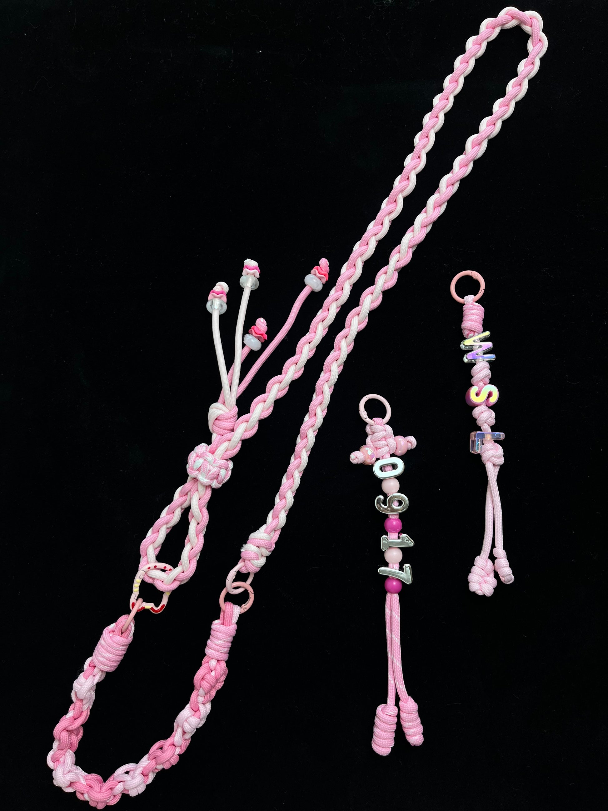 Pink paracord lanyard styled for everyday carry — SHENG Craft