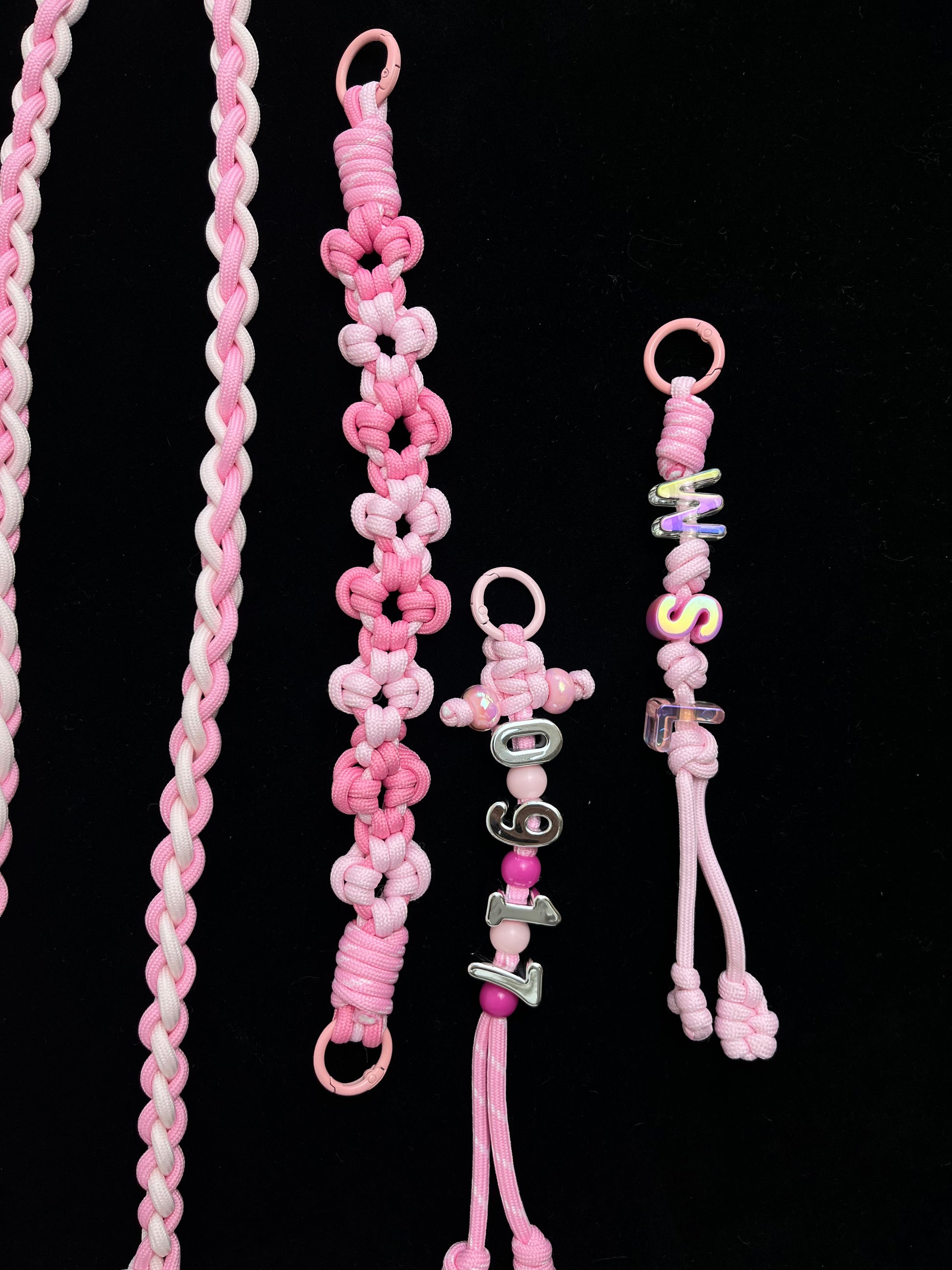 Pink paracord lanyard styled for everyday carry — SHENG Craft