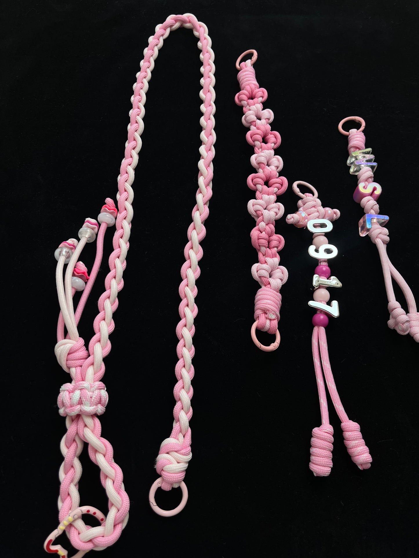 Pink paracord lanyard styled for everyday carry — SHENG Craft