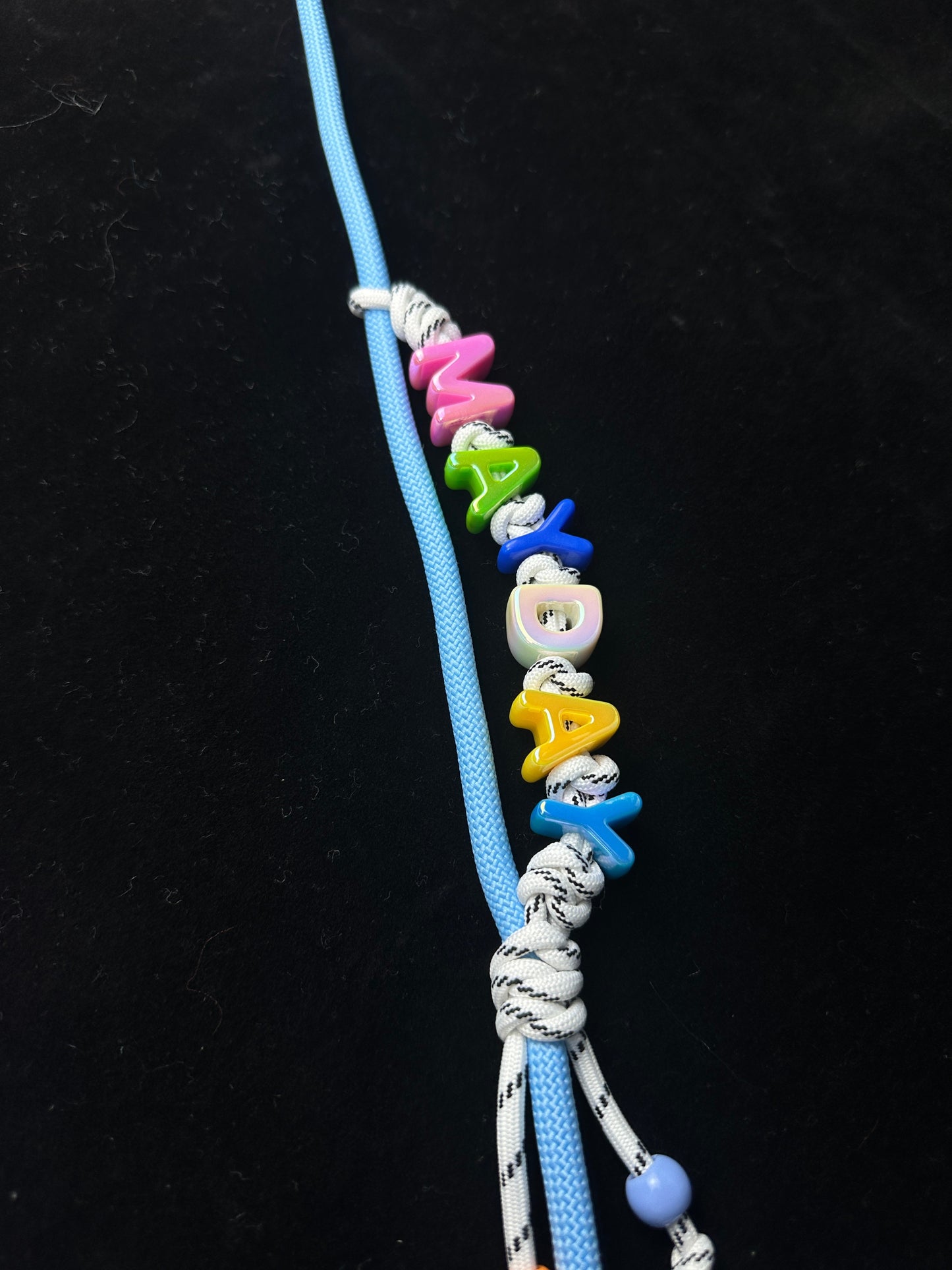 Colorful paracord bracelet styled for everyday carry — SHENG Craft