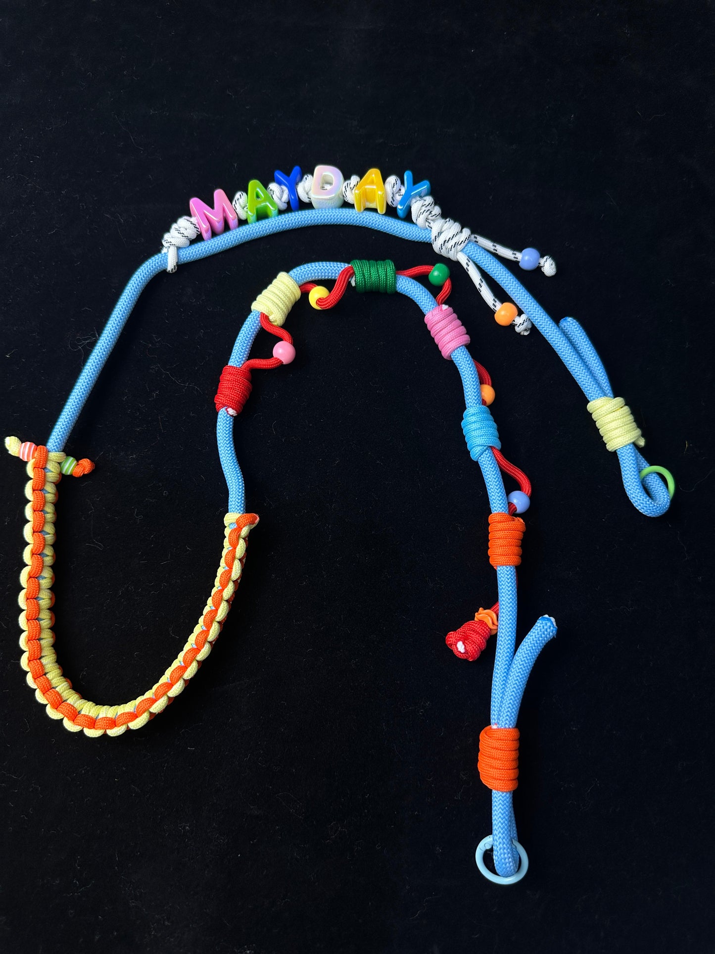Colorful paracord bracelet styled for everyday carry — SHENG Craft
