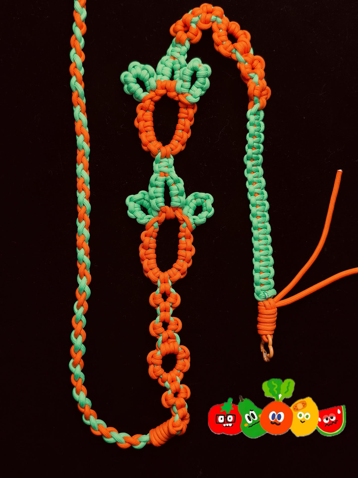Handmade Green paracord lanyard with colorful beads — SHENG Craft